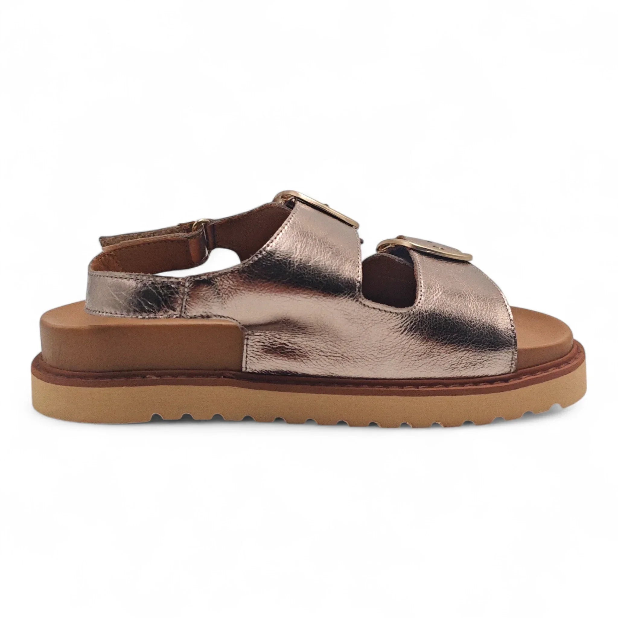 Ballerins ravne sandale sa podesivim remenom 59054 - Obuća Monah