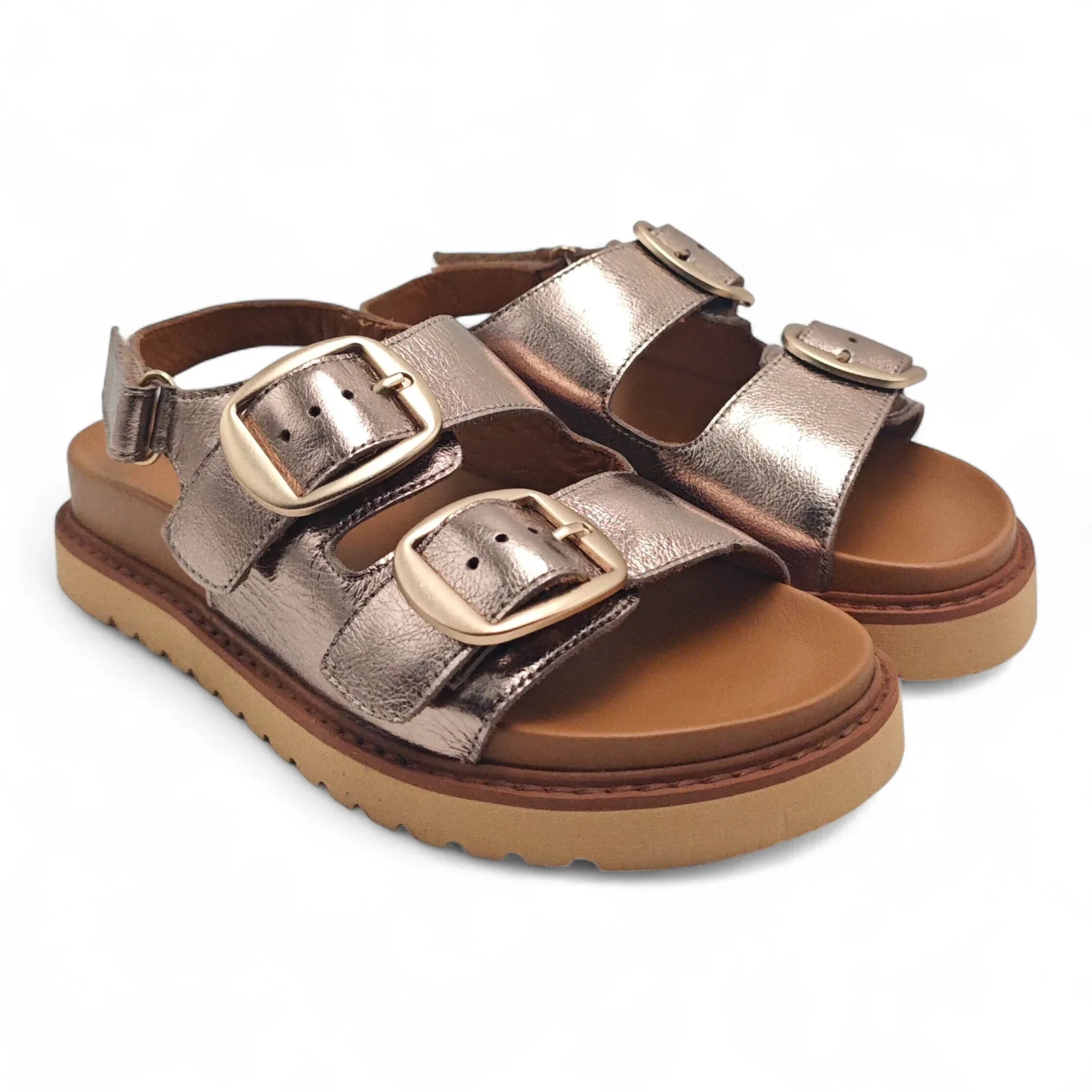 Ballerins ravne sandale sa podesivim remenom 59054 - Obuća Monah