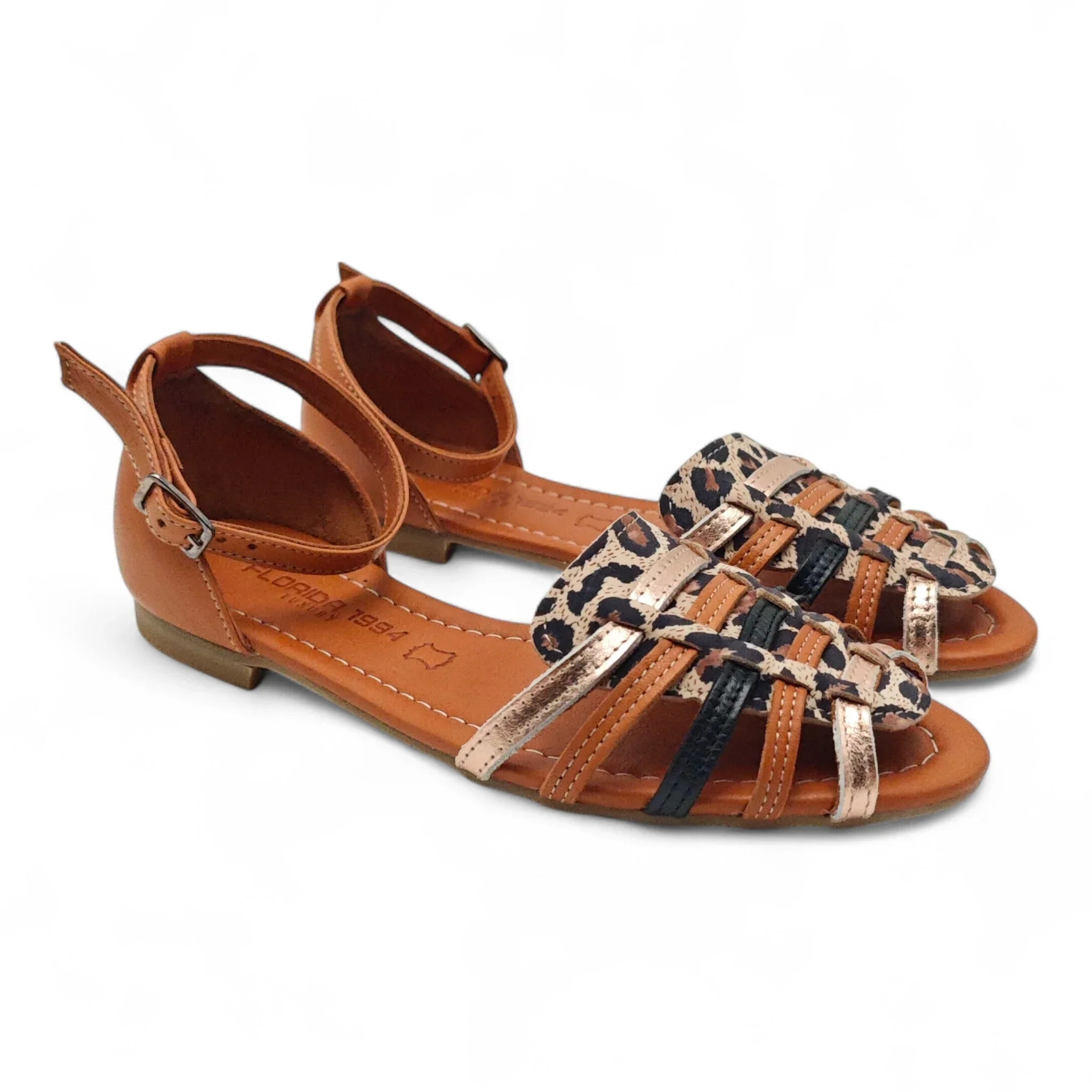 Ballerins ravne sandale sa zglobnim remenom 240277 - Obuća Monah