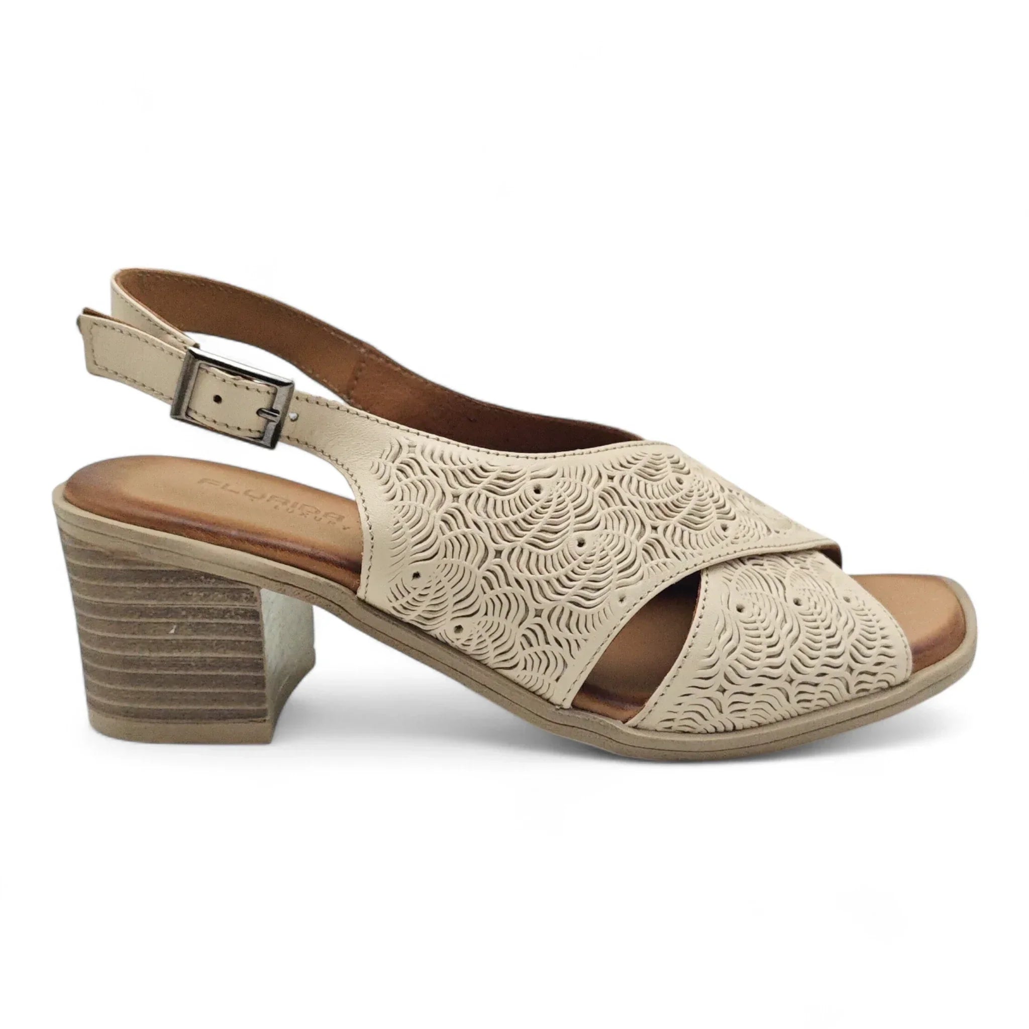 Ballerins sandale sa podesivim remenom na blok štiklu 7800 - Obuća Monah