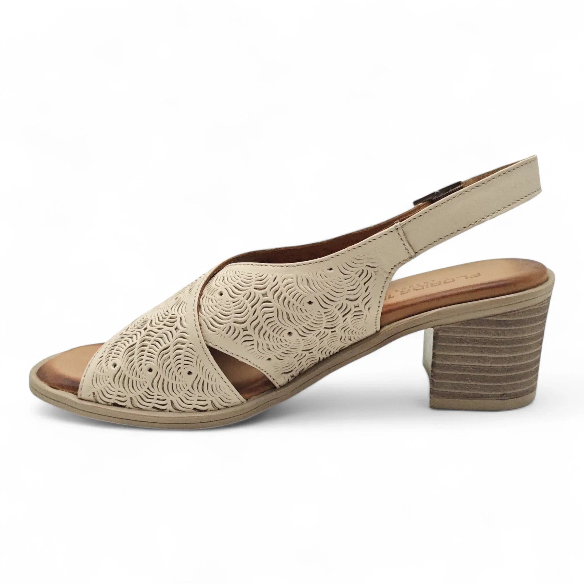 Ballerins sandale sa podesivim remenom na blok štiklu 7800 - Obuća Monah