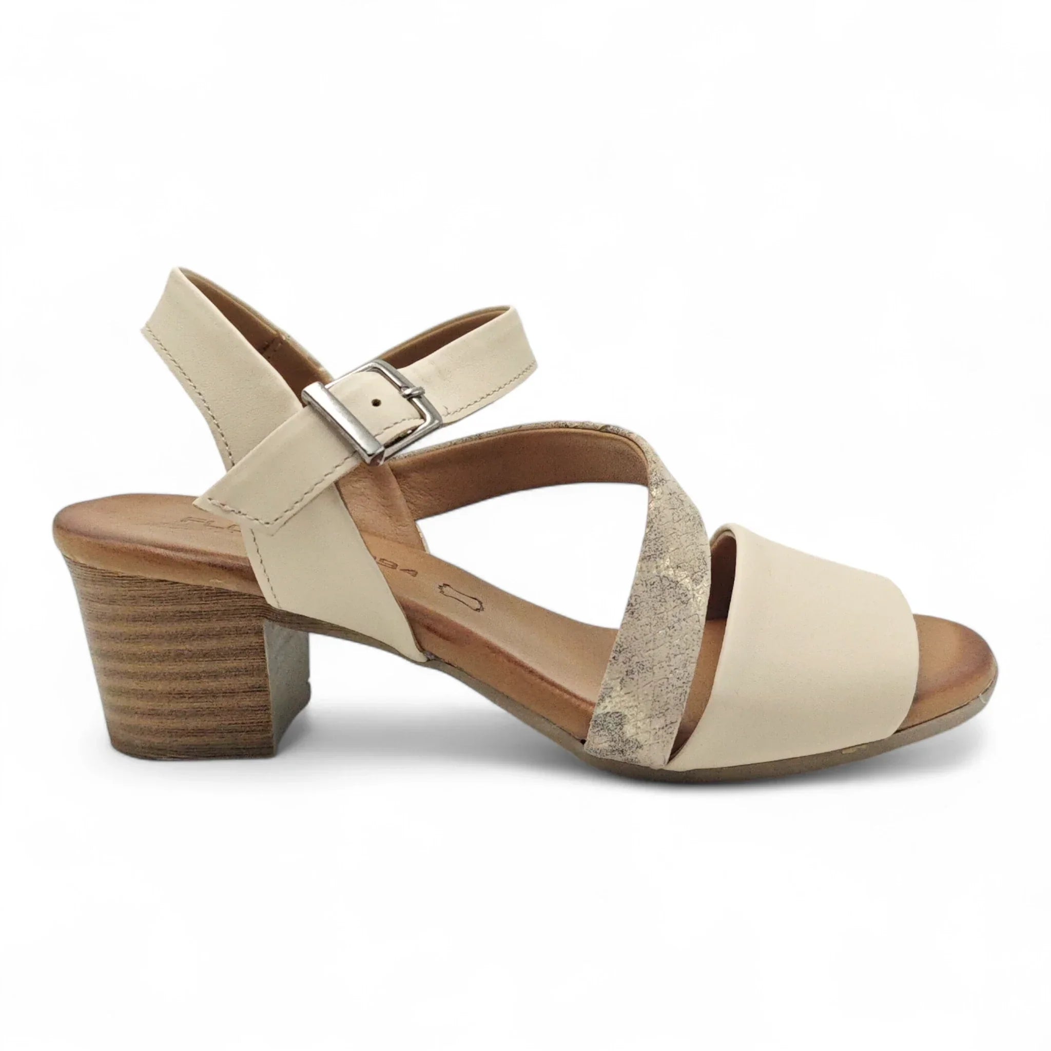 Ballerins sandale sa remenom za gležanj na blok štiklu 7225 - Obuća Monah