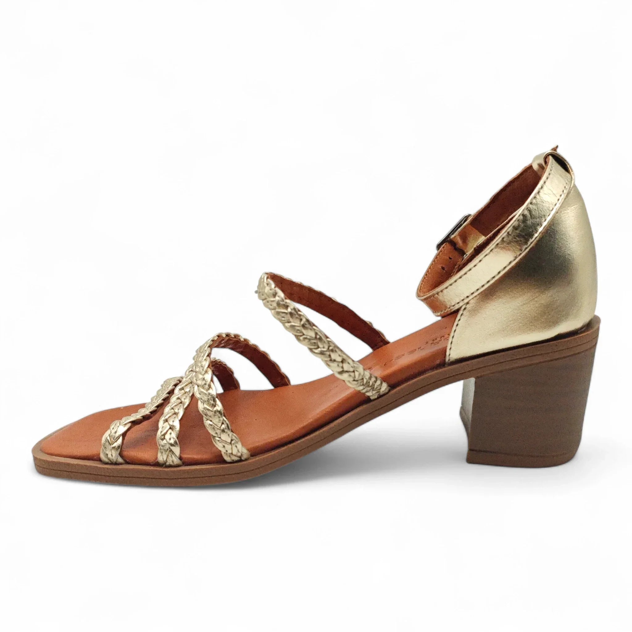 Ballerins sandale sa slingback zglobnim remenom na blok štiklu 465 - Obuća Monah