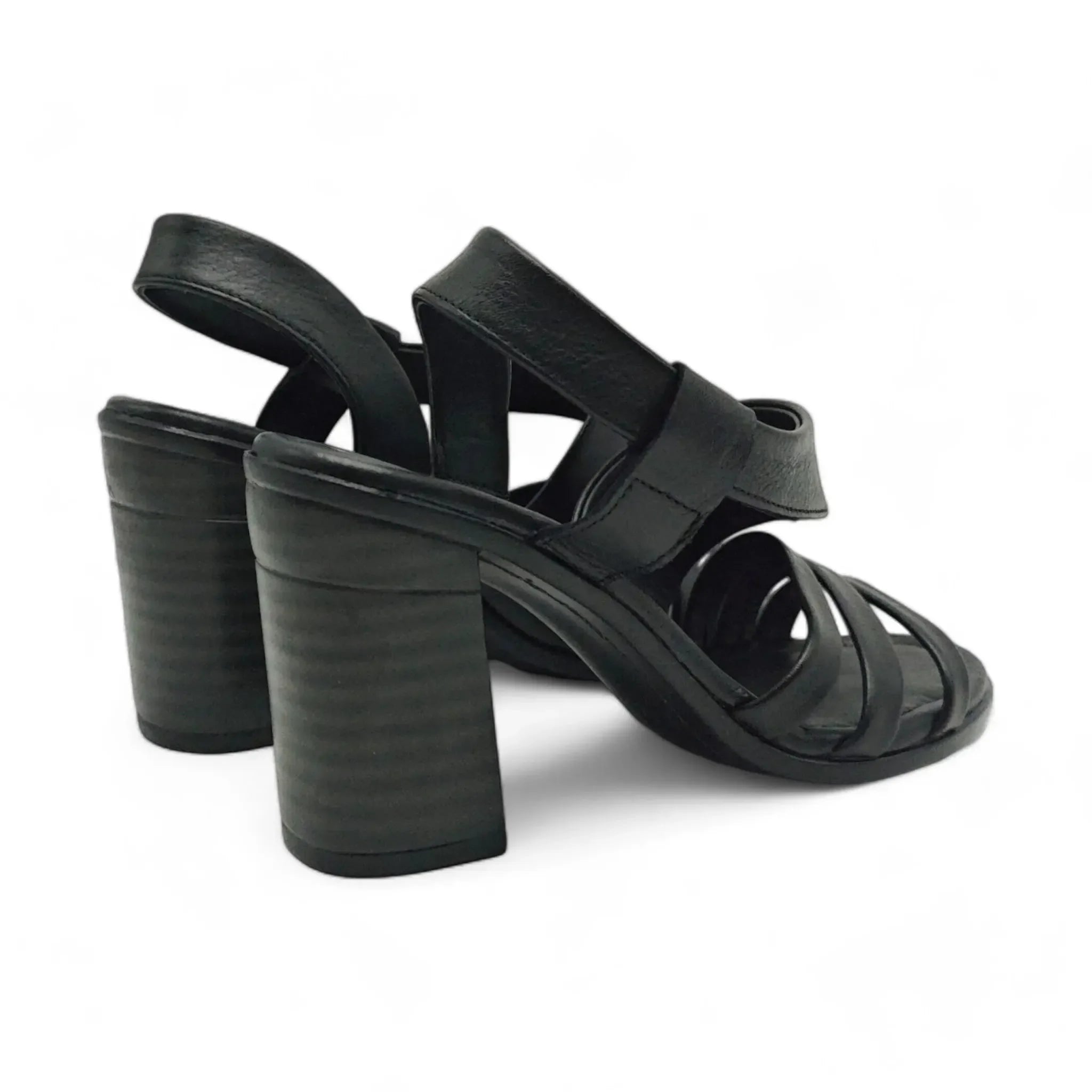 Bulldozer sandale sa podesivim remenom na blok štiklu 241695 - Obuća Monah