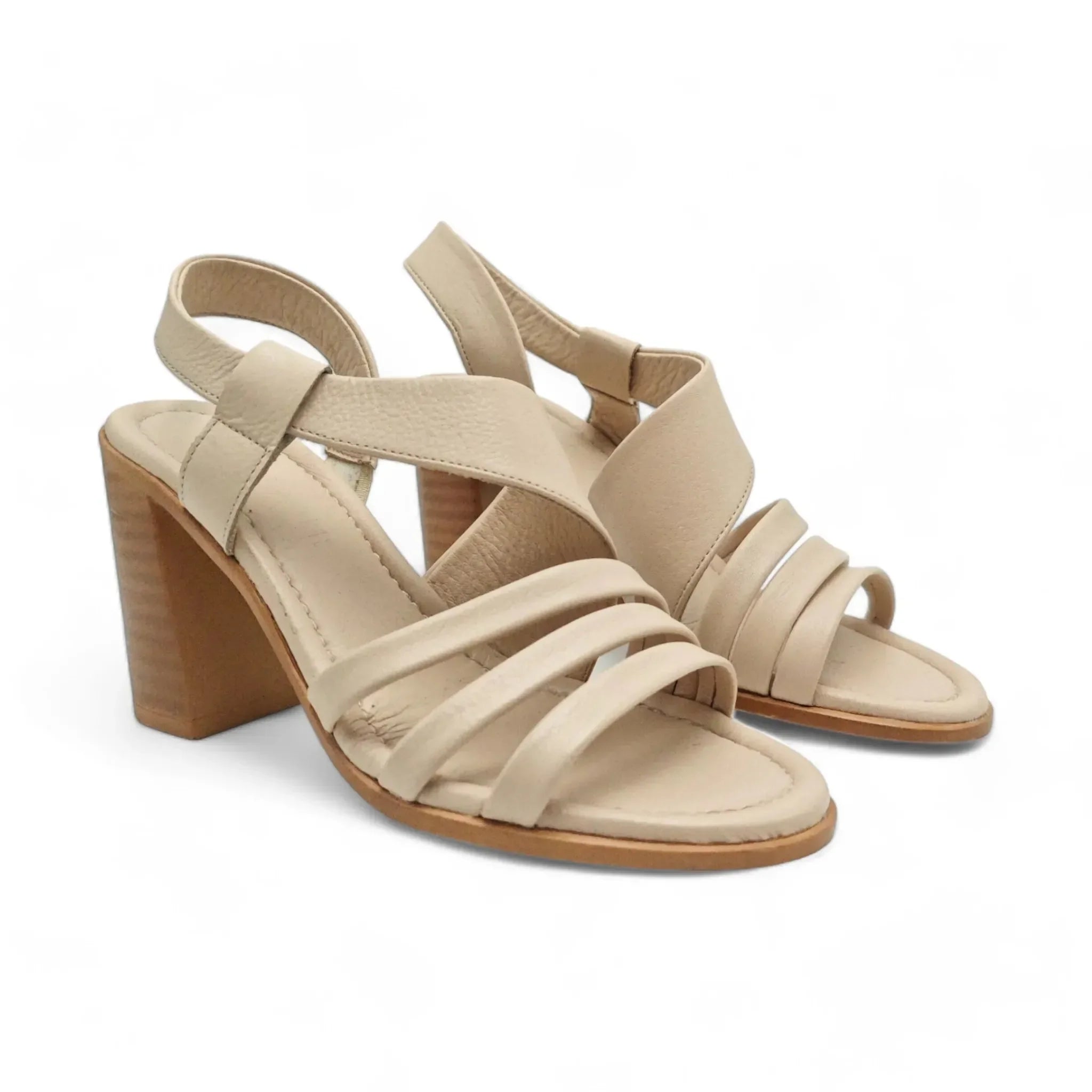 Bulldozer sandale sa podesivim remenom na blok štiklu 241695 - Obuća Monah