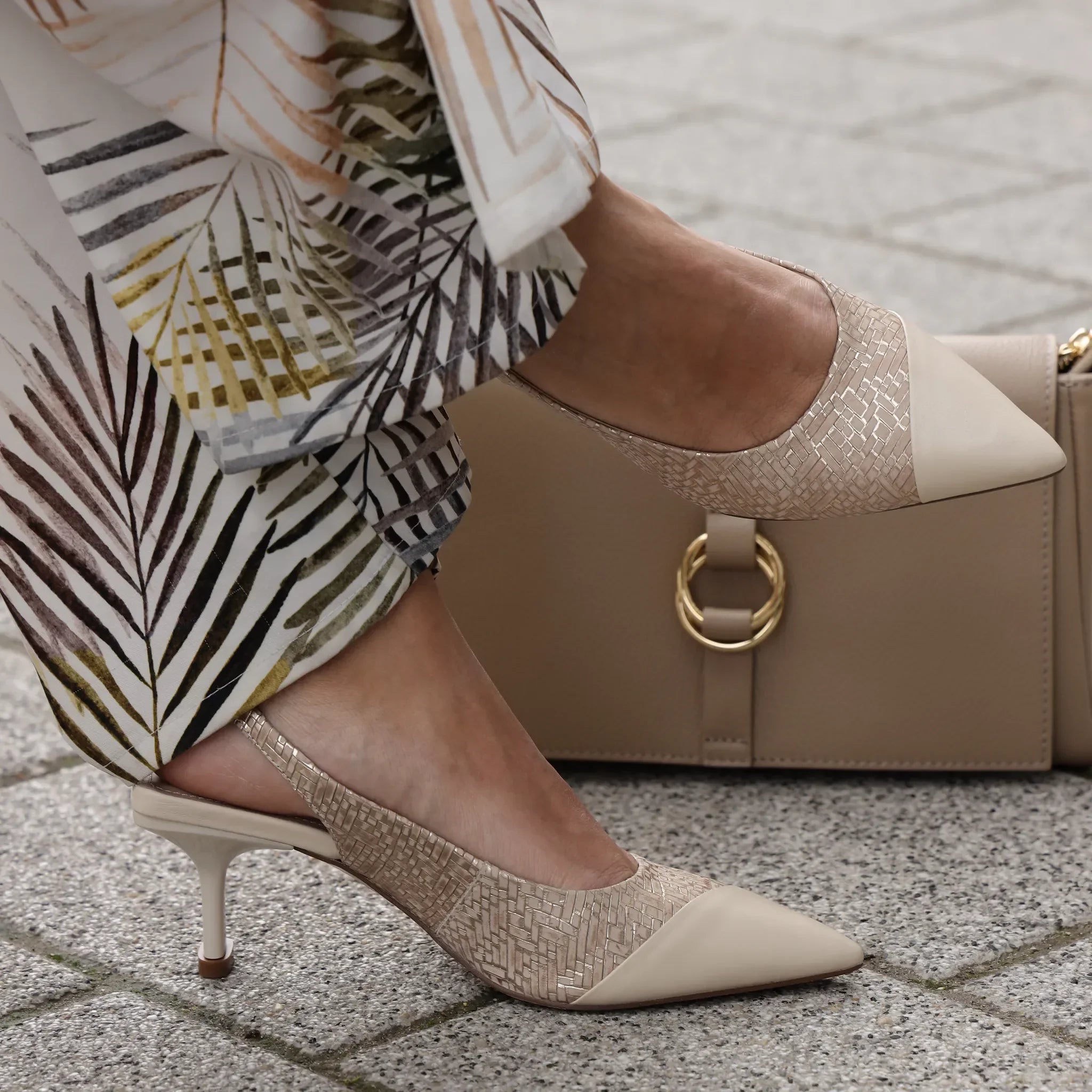 Capelli Rossi slingback D'Orsay sandale na mačiju štiklu 10856 - Obuća Monah