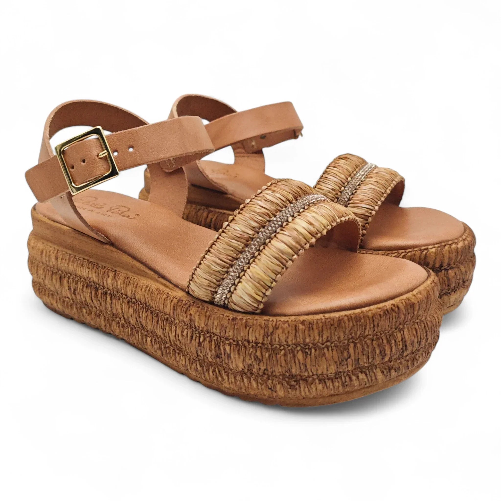 Carlo Pera sandale na punu petu sa remenom za gležanj 5821 - Obuća Monah