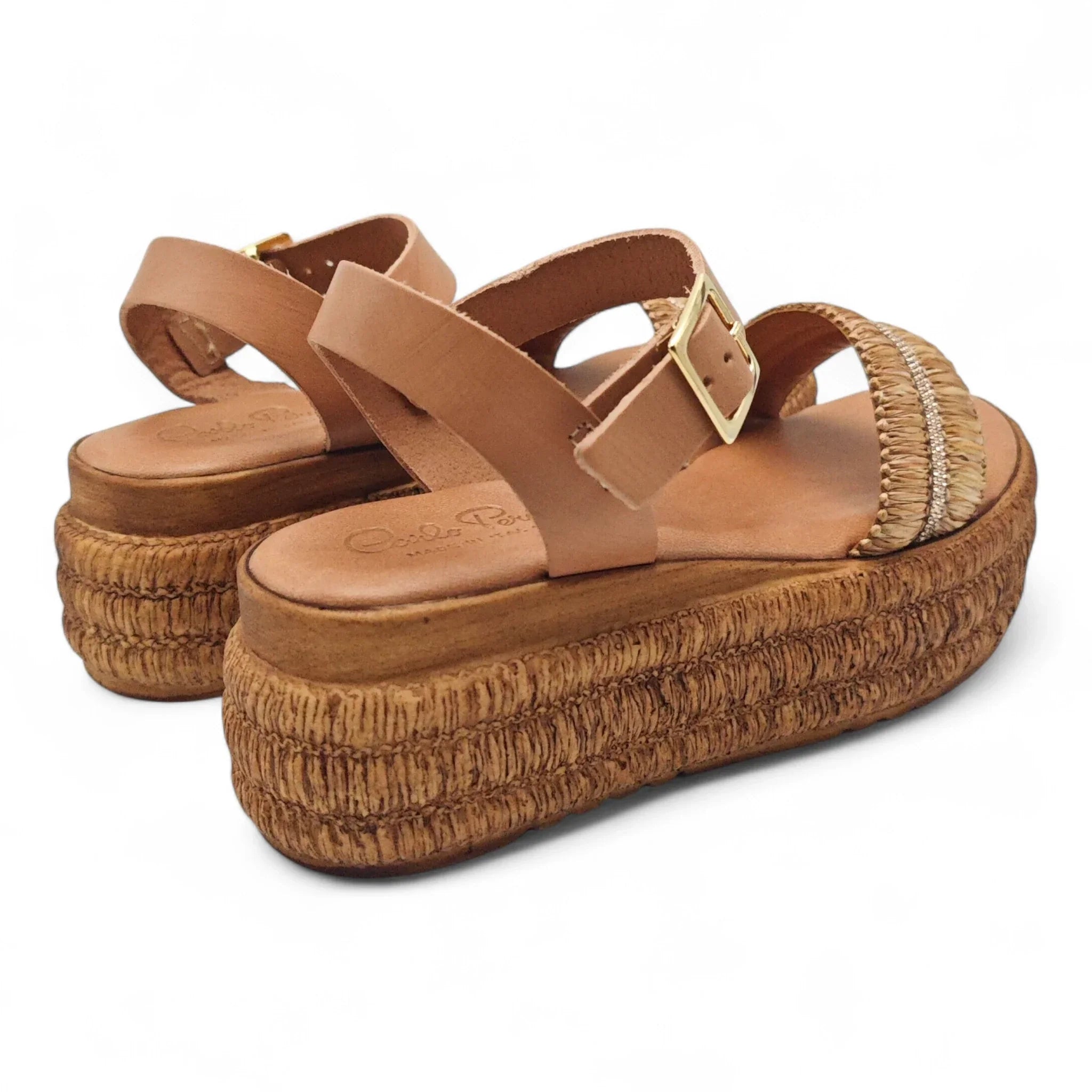 Carlo Pera sandale na punu petu sa remenom za gležanj 5821 - Obuća Monah