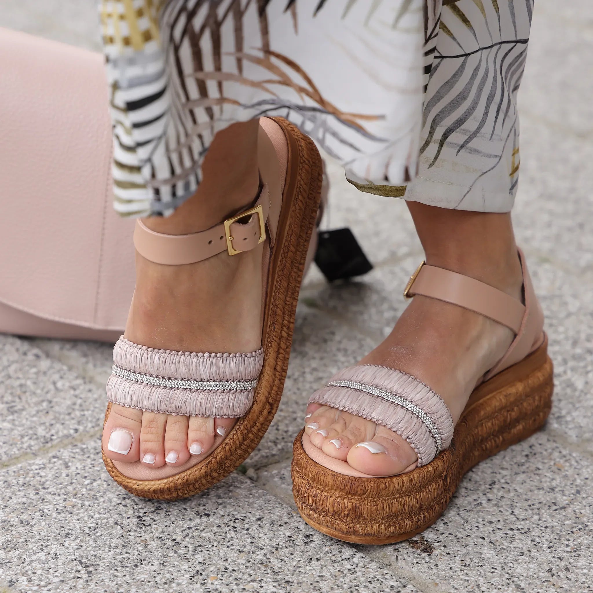 Carlo Pera sandale na punu petu sa remenom za gležanj 5821 - Obuća Monah