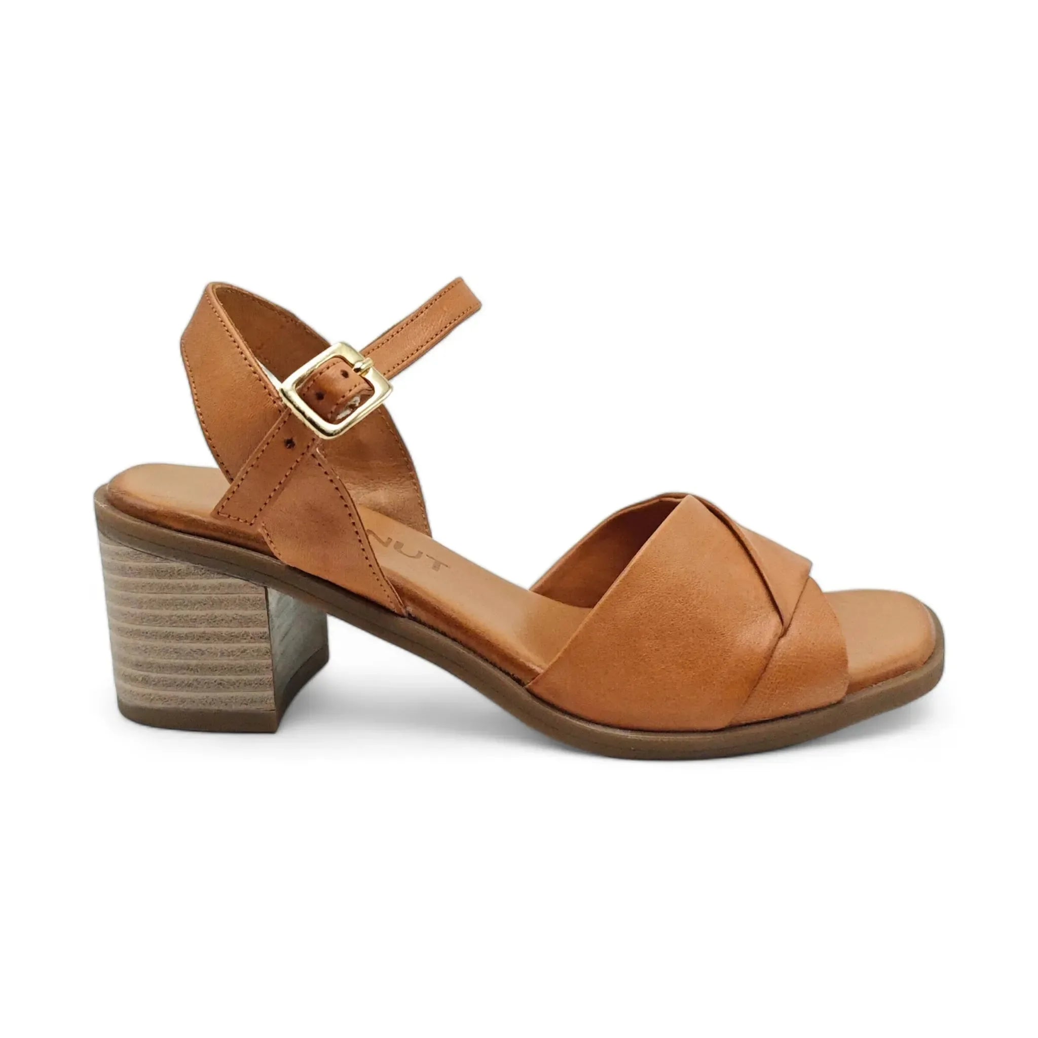 Coconut sandale sa remenom za gležanj na blok štiklu 1672 - Obuća Monah