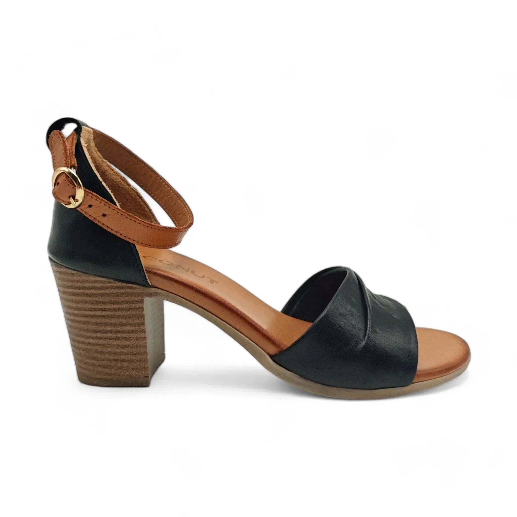Coconut sandale sa slingback zglobnim remenom na blok štiklu 0177 - Obuća Monah