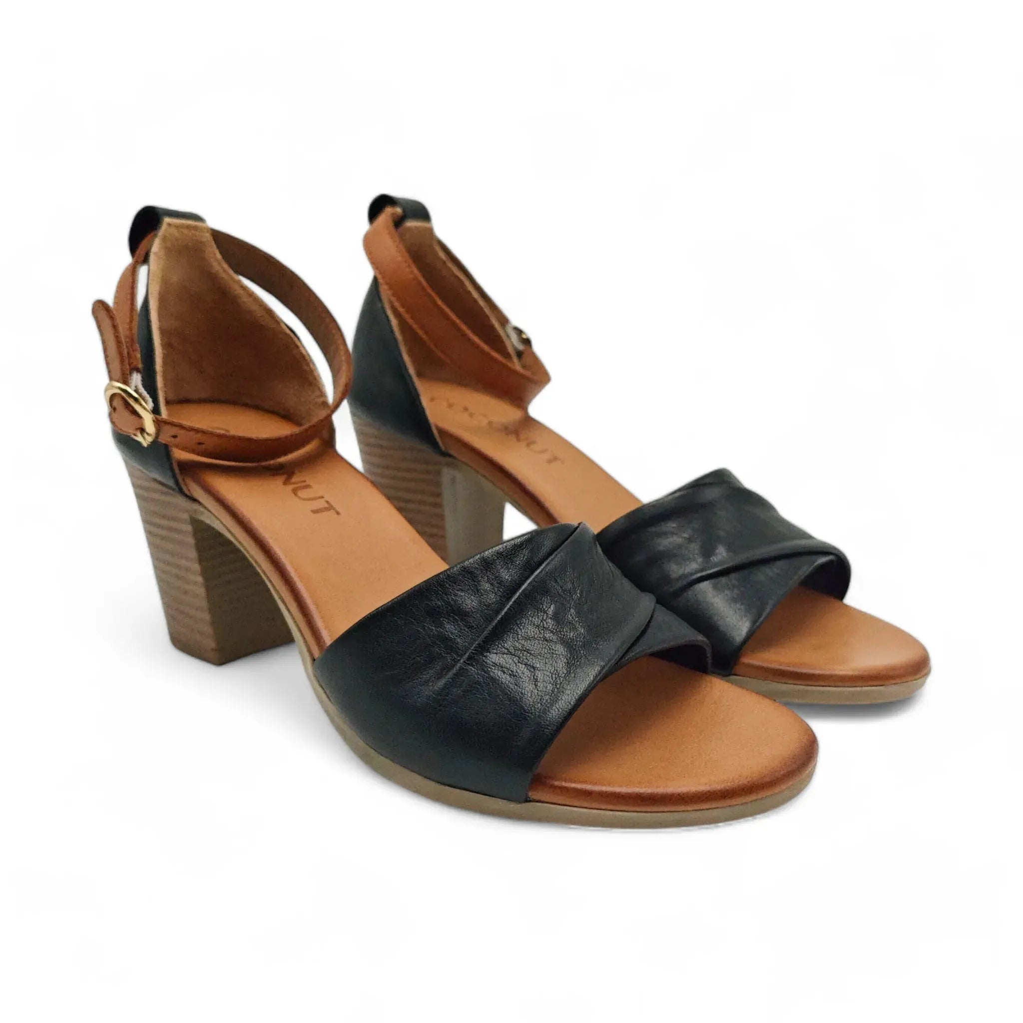Coconut sandale sa slingback zglobnim remenom na blok štiklu 0177 - Obuća Monah