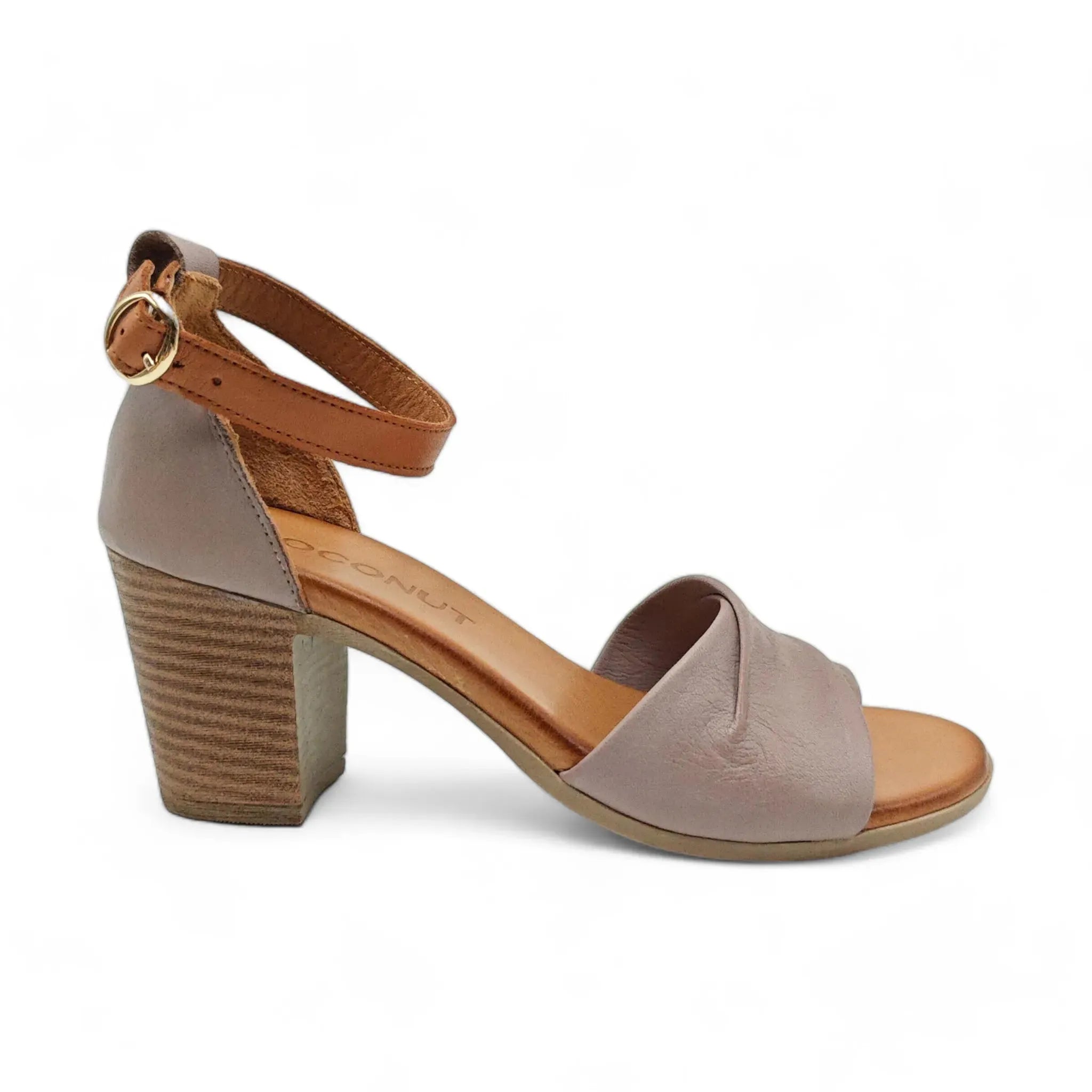 Coconut sandale sa slingback zglobnim remenom na blok štiklu 0177 - Obuća Monah
