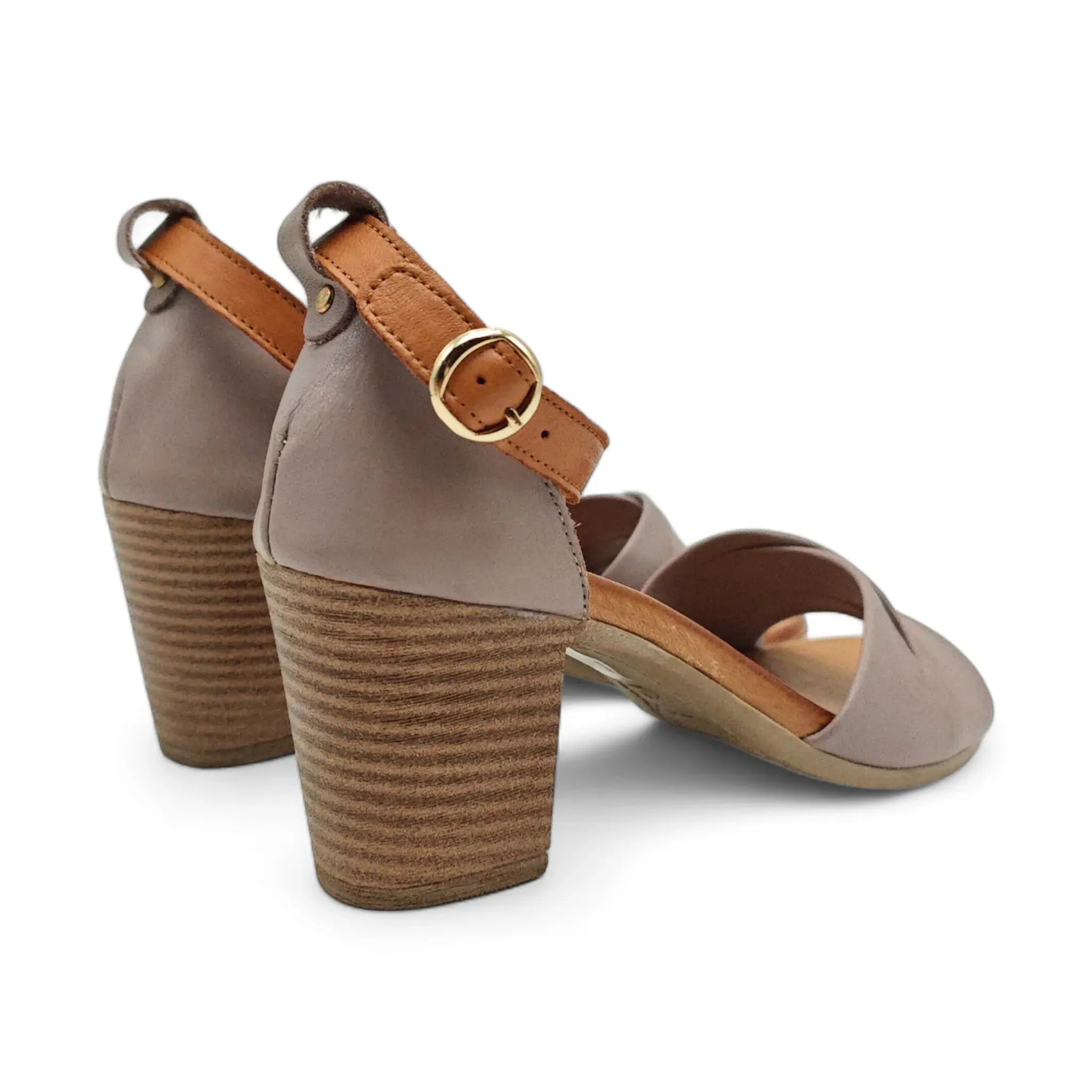 Coconut sandale sa slingback zglobnim remenom na blok štiklu 0177 - Obuća Monah