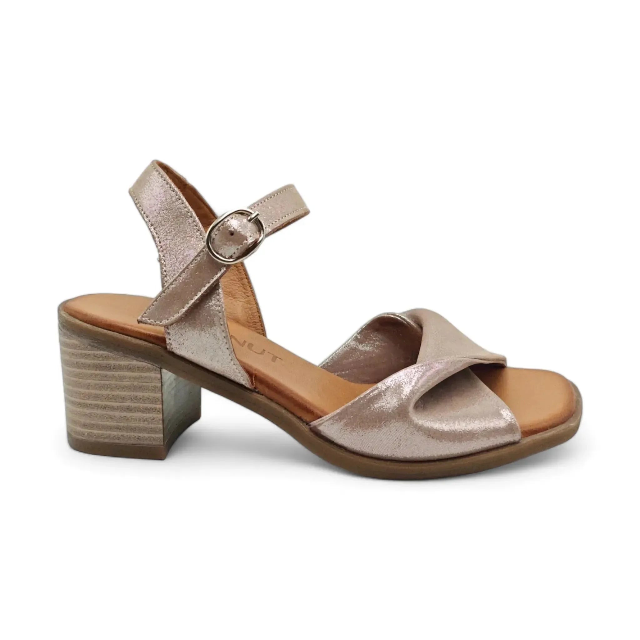 Coconut sandale sa remenom za gležanj na blok štiklu 1655 - Obuća Monah