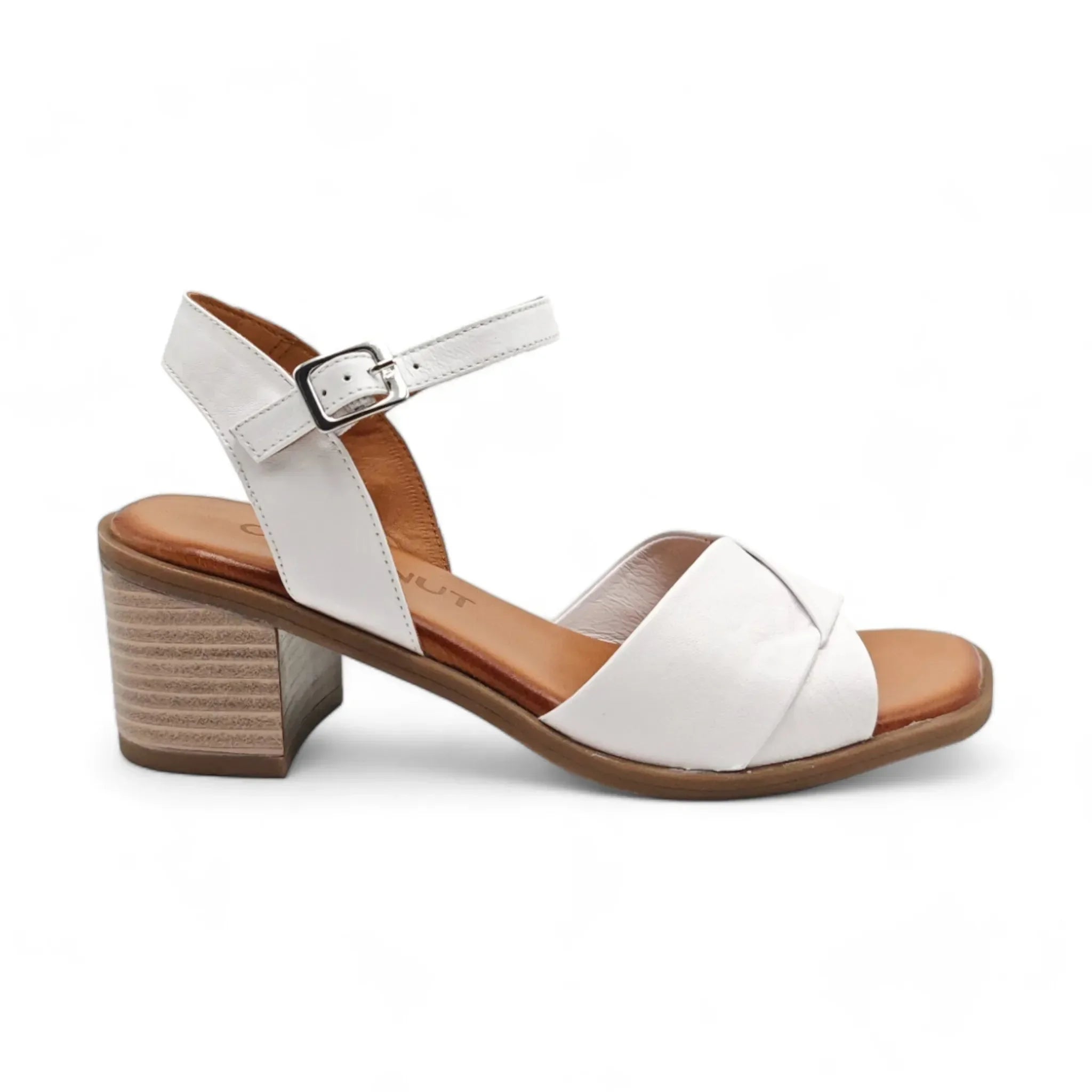 Coconut sandale sa remenom za gležanj na blok štiklu 1672 - Obuća Monah