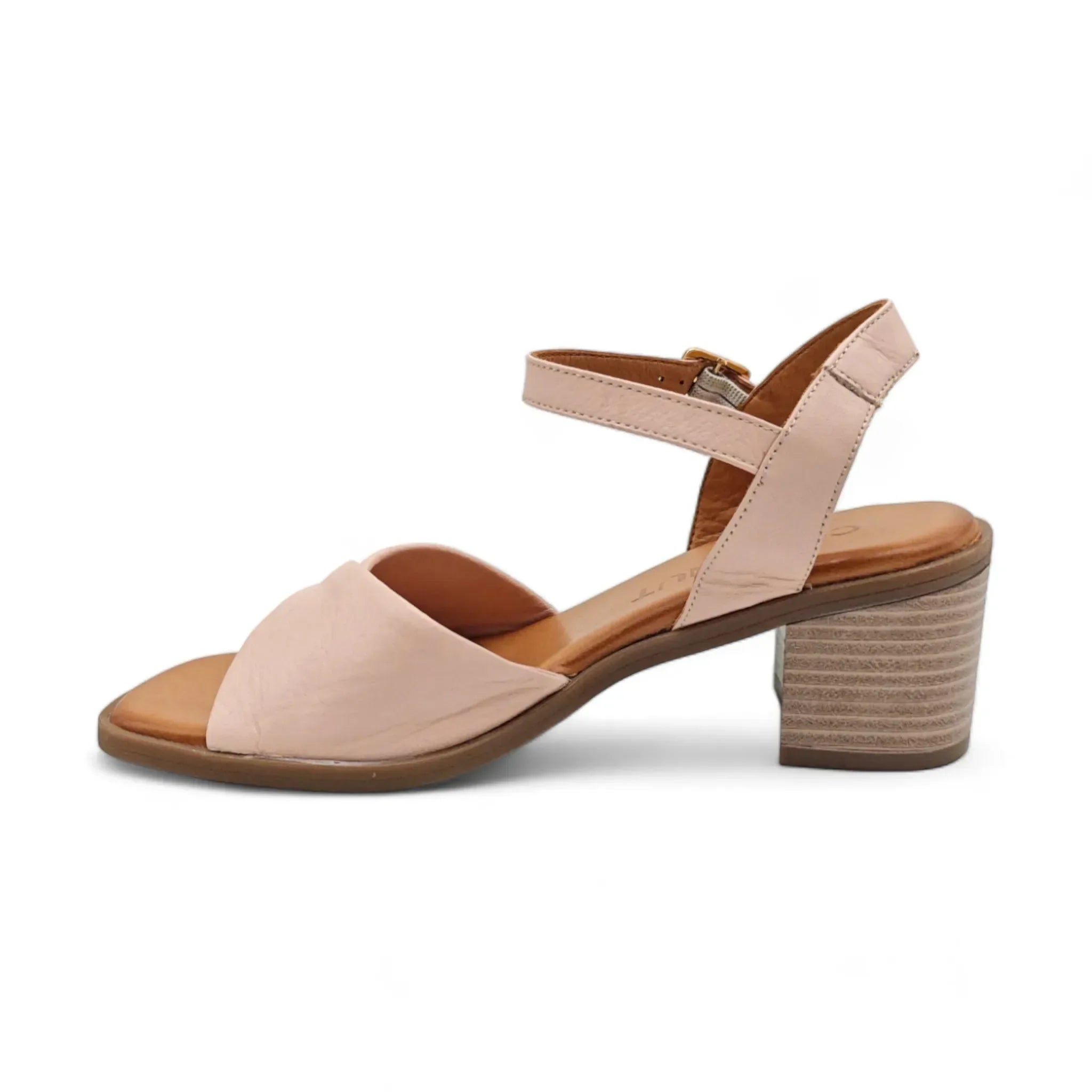 Coconut sandale sa remenom za gležanj na blok štiklu 1672 - Obuća Monah