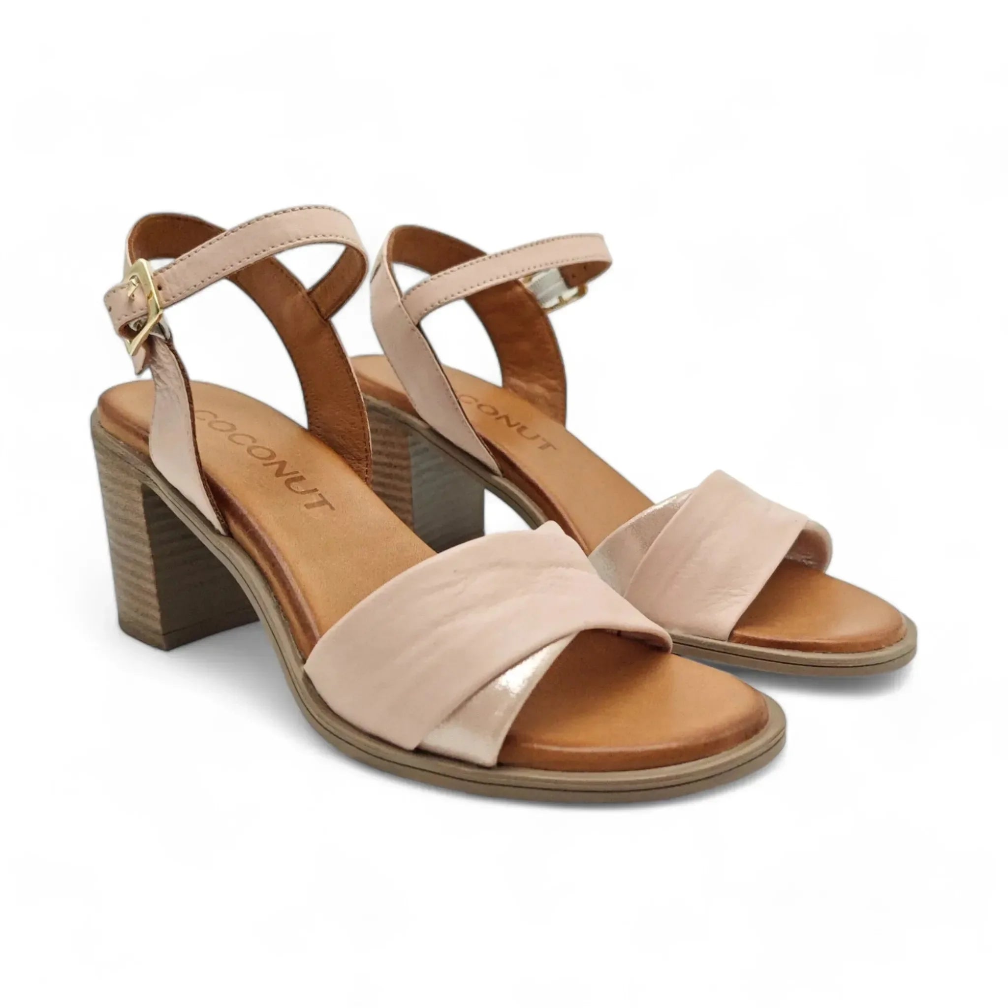 Coconut sandale sa remenom za gležanj na blok štiklu 1927 - Obuća Monah