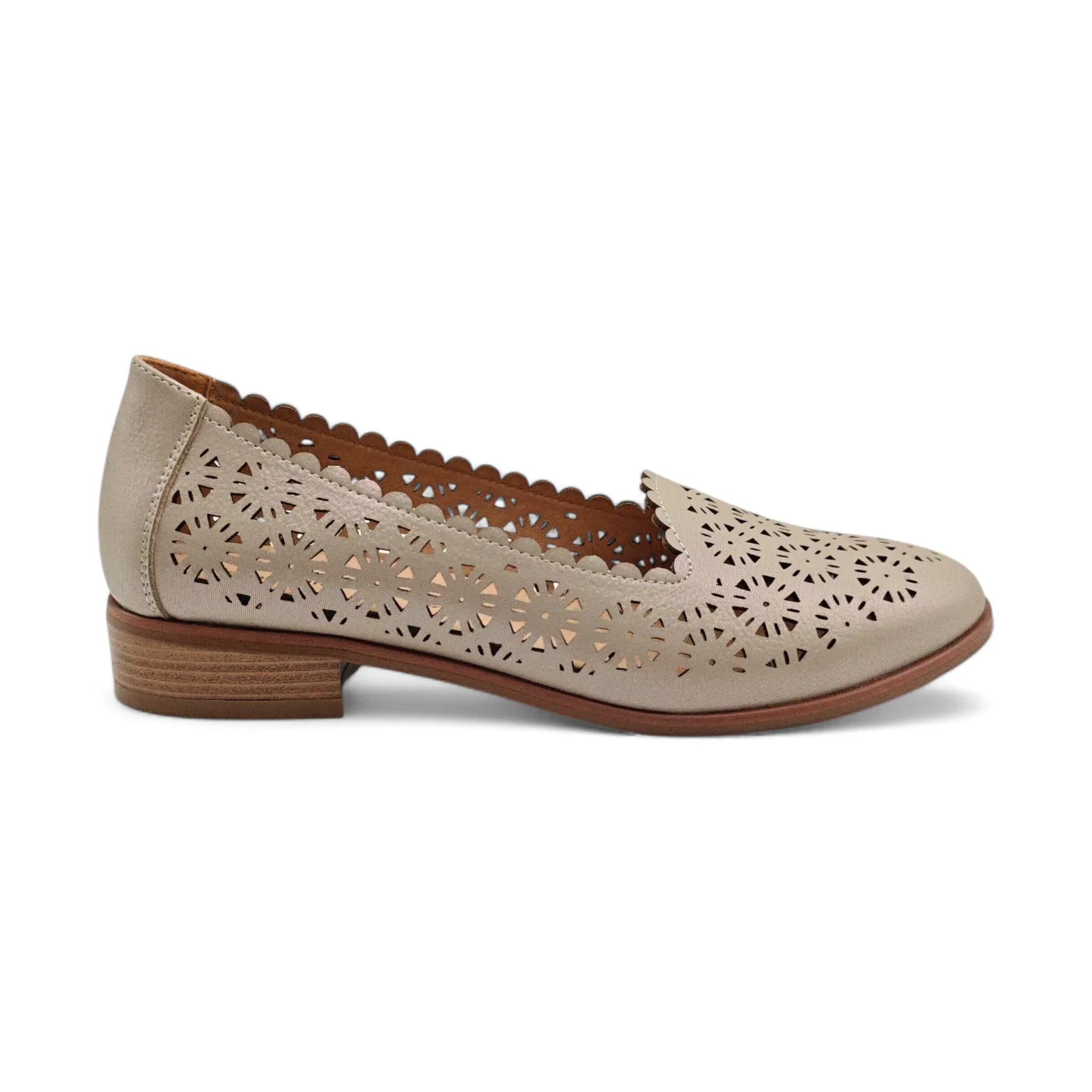 Emelie Strandberg 351 maglovito taupe pogled desno
