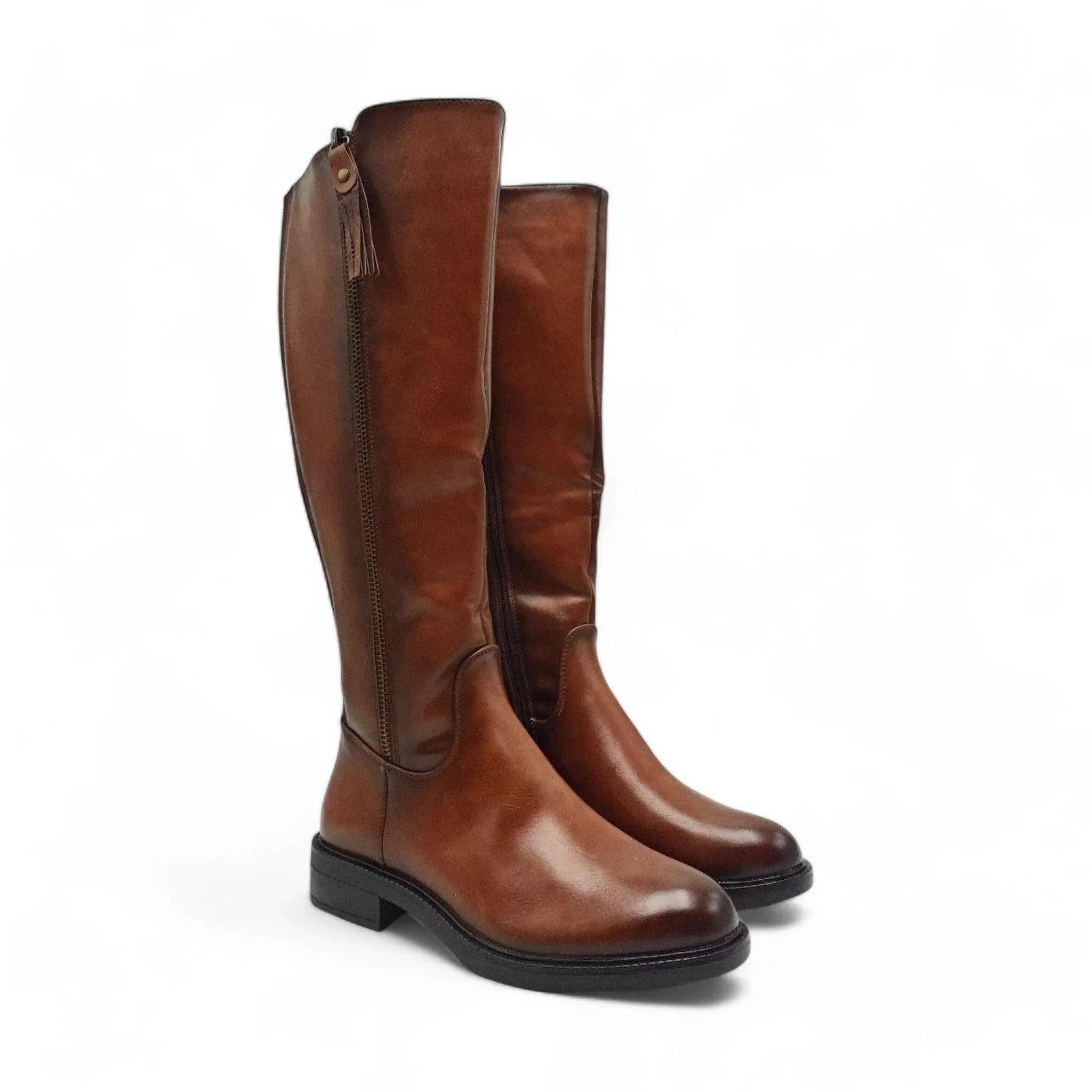 Emelie Strandberg duboke ravne čizme sa zip zatvaračem 2450 - Obuća Monah