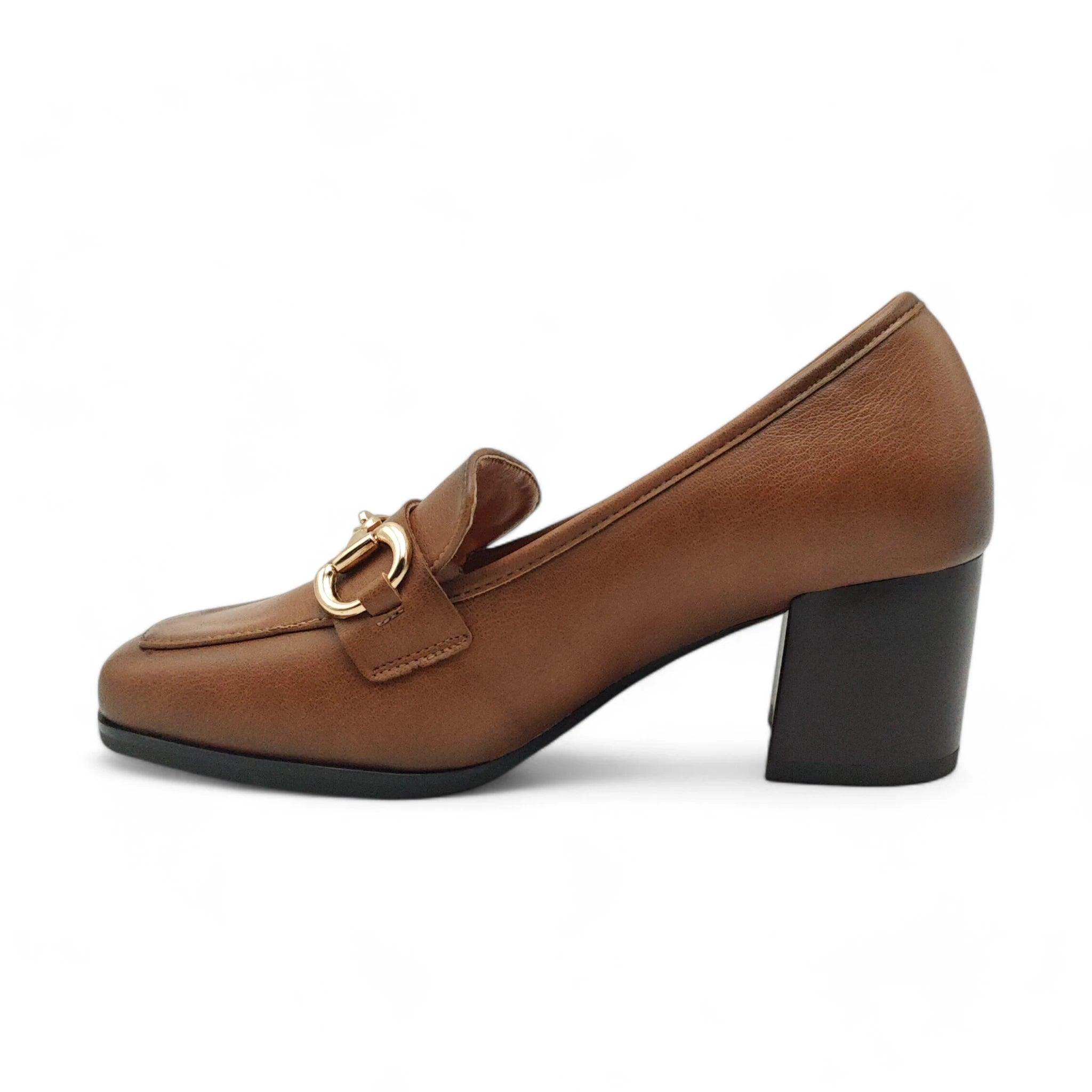 Emelie Strandberg klasične loafersice na blok štiklu 3684 - Obuća Monah