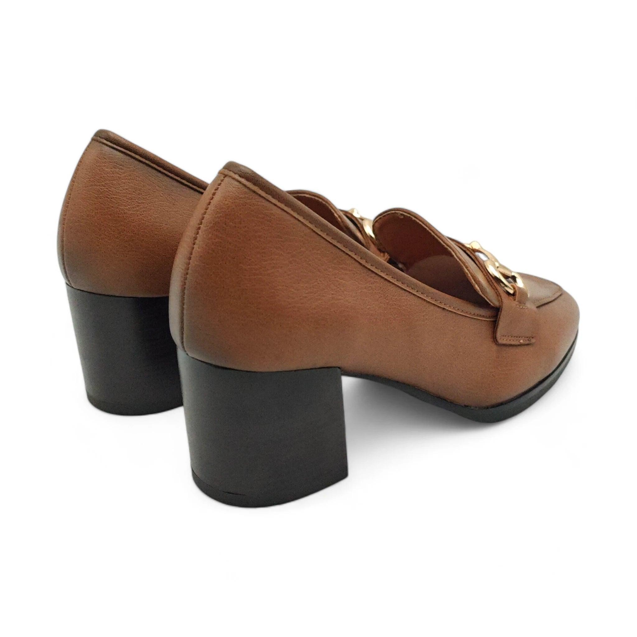 Emelie Strandberg klasične loafersice na blok štiklu 3684 - Obuća Monah