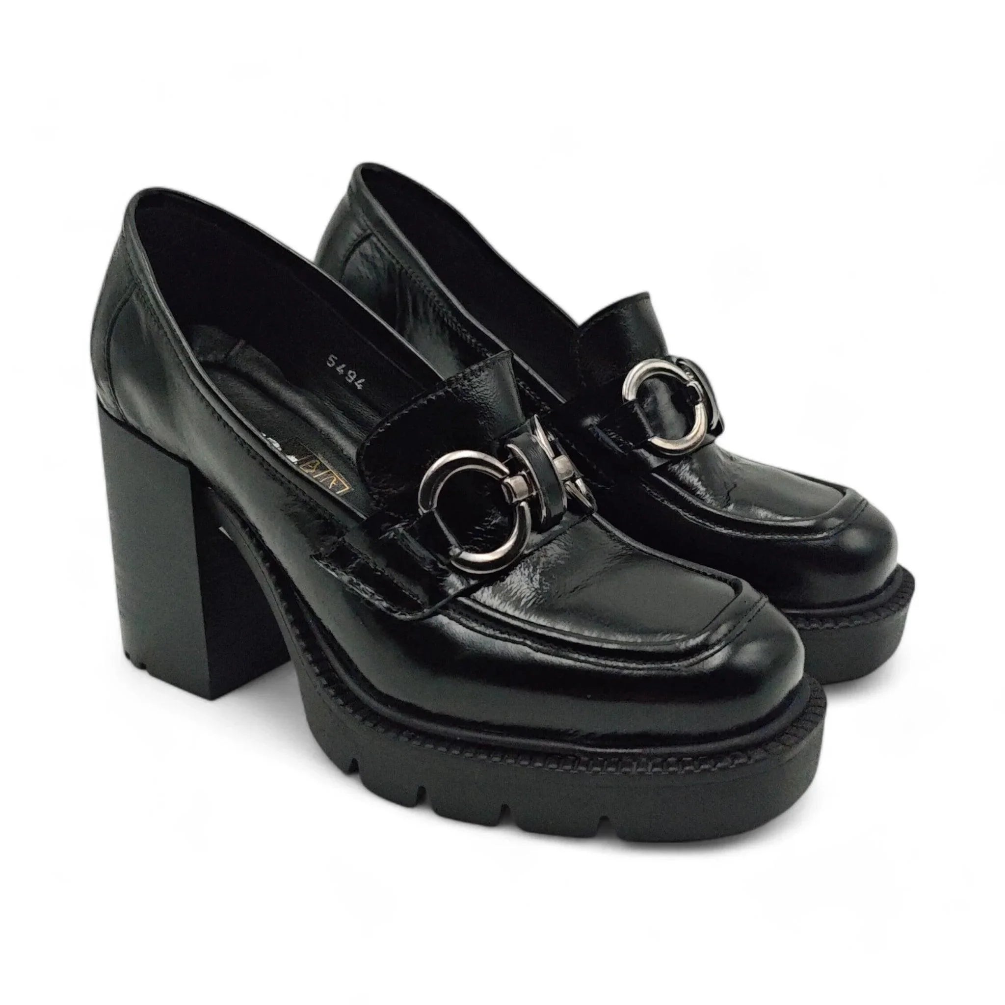 Florida klasične loafersice na blok štiklu 5494 - Obuća Monah