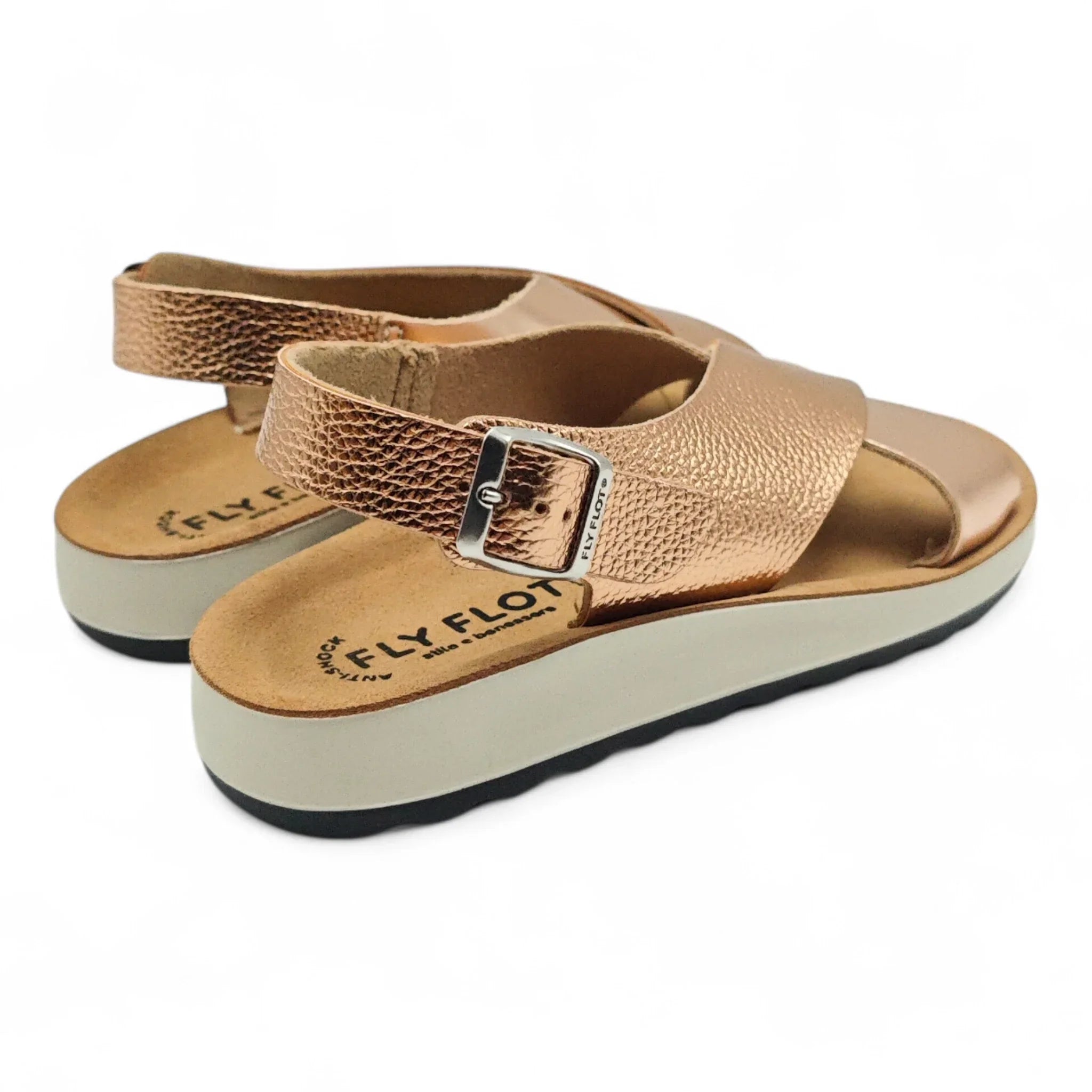 Fly Flot ravne sandale sa remenom za gležanj 7761 - Obuća Monah
