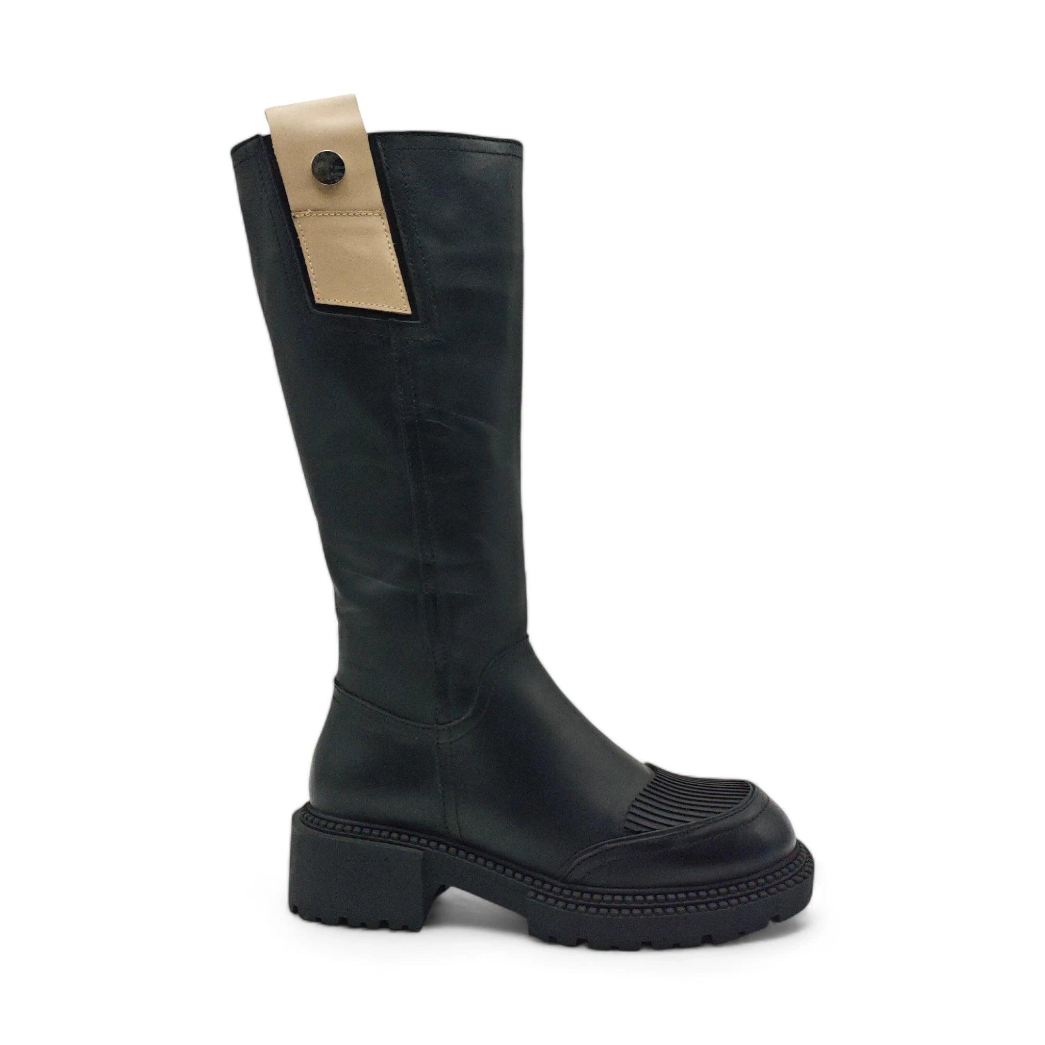 Invento Combat ravne čizme sa zip zatvaračem 114081 - Obuća Monah