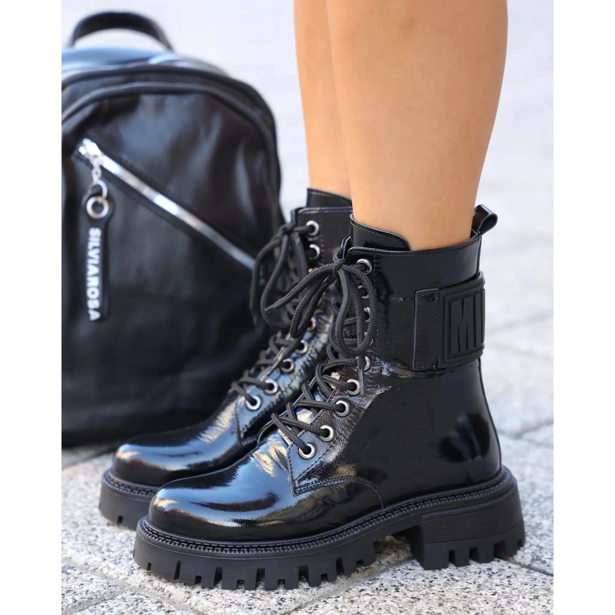 Invento Combat ravne čizme sa zip zatvaračem 115061 - Obuća Monah