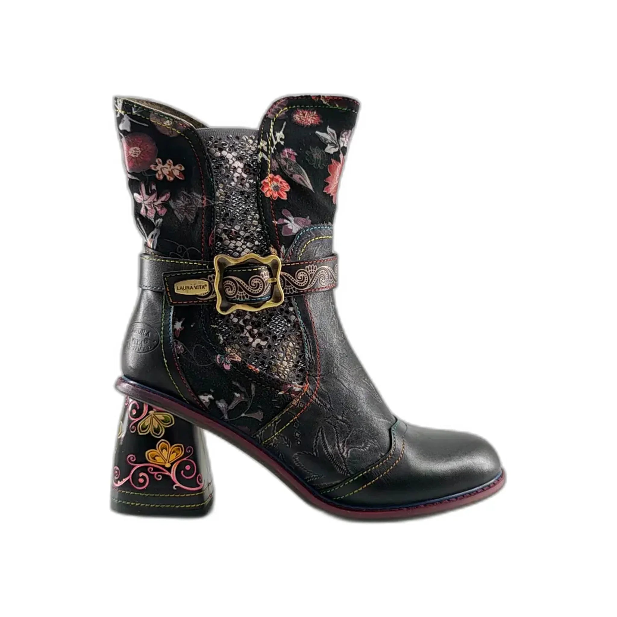 Laura Vita gležnjače na blok štiklu sa zip zatvaračem 7128 - Obuća Monah