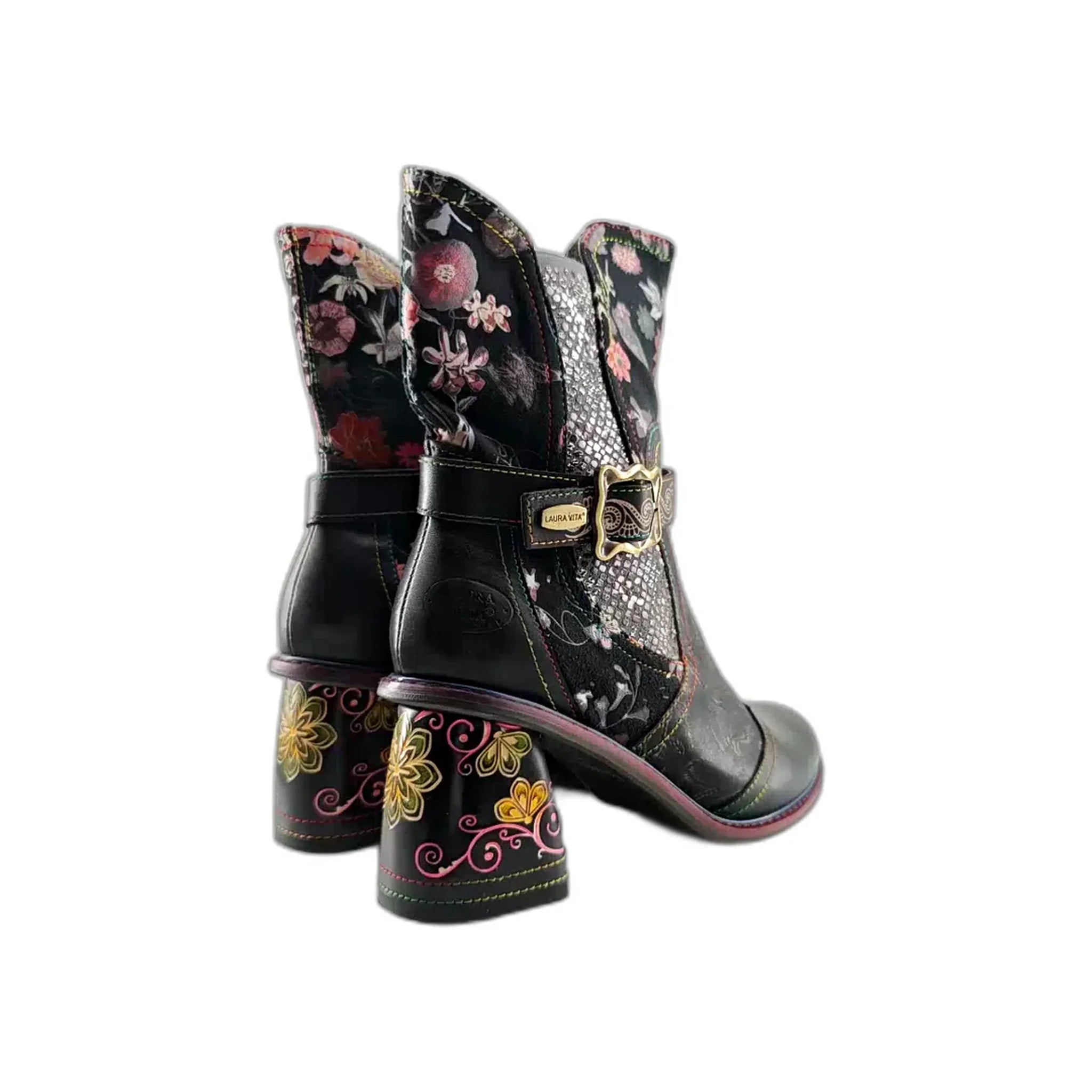 Laura Vita gležnjače na blok štiklu sa zip zatvaračem 7128 - Obuća Monah