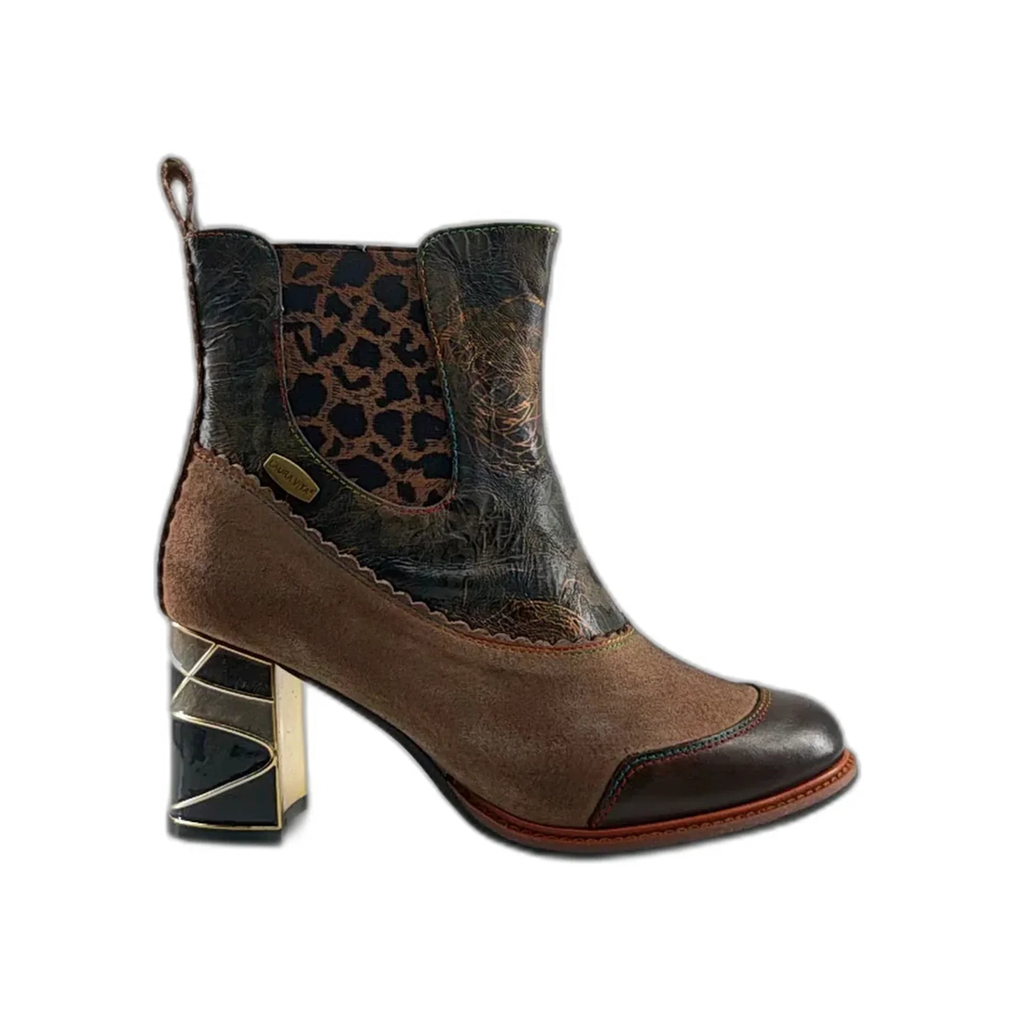 Laura Vita gležnjače na blok štiklu sa zip zatvaračem 7192 - Obuća Monah