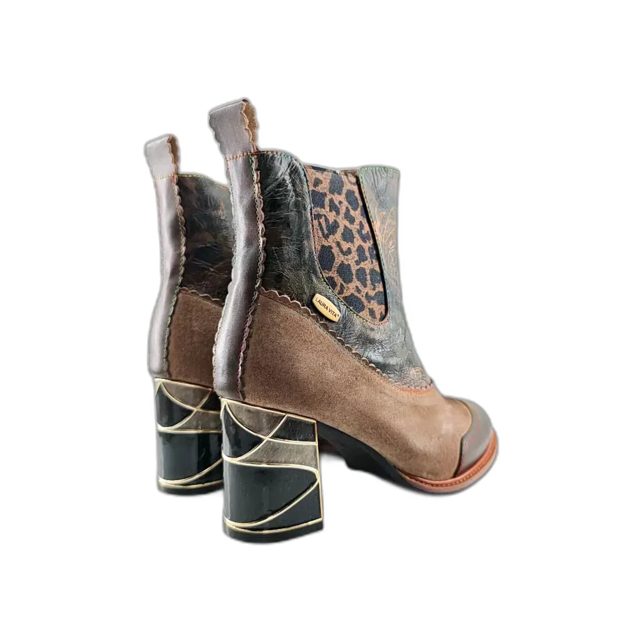 Laura Vita gležnjače na blok štiklu sa zip zatvaračem 7192 - Obuća Monah