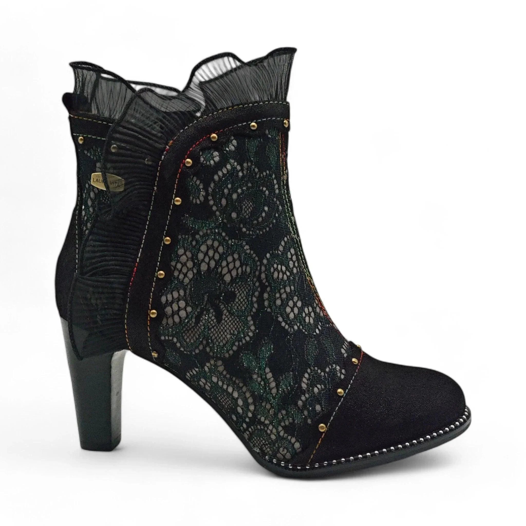 Laura Vita kratke čizme na štiklu sa zip zatvaračem 6257 - Obuća Monah