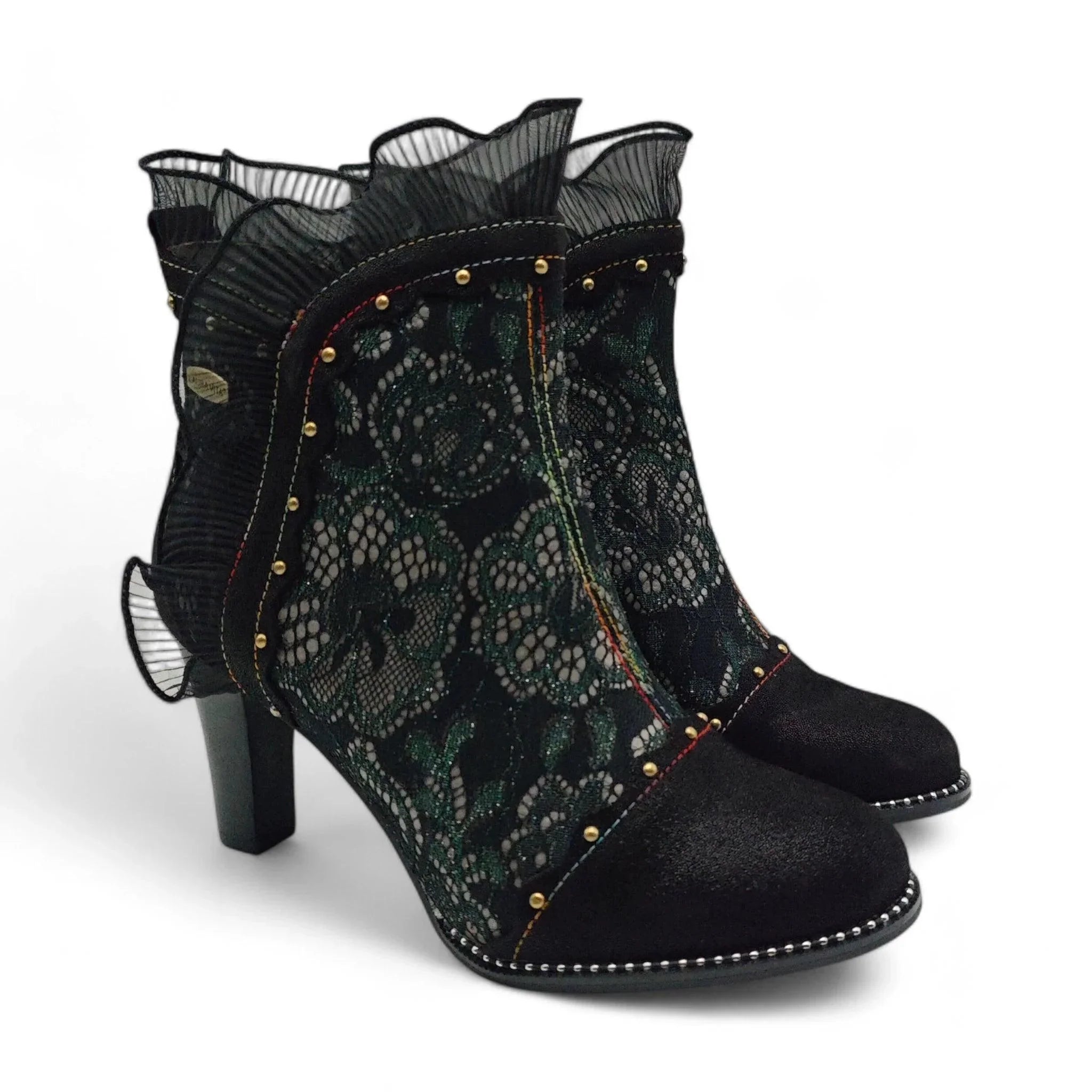 Laura Vita kratke čizme na štiklu sa zip zatvaračem 6257 - Obuća Monah