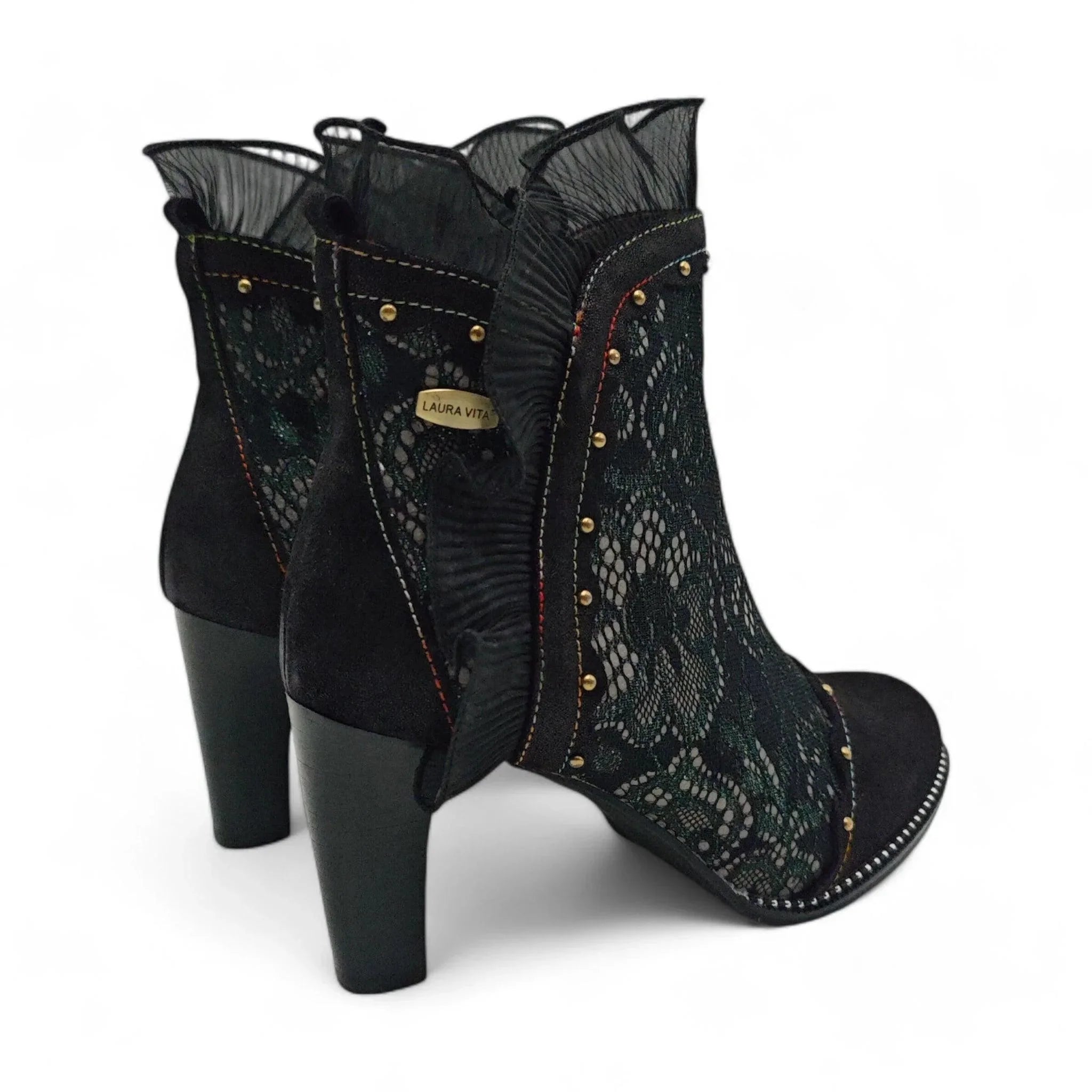 Laura Vita kratke čizme na štiklu sa zip zatvaračem 6257 - Obuća Monah