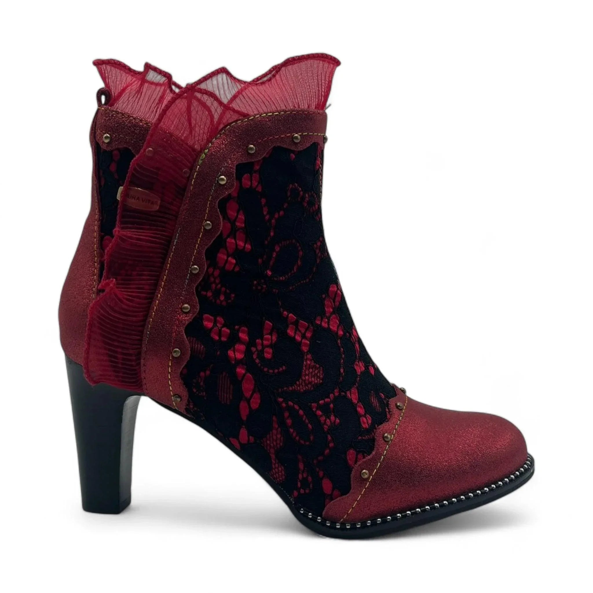 Laura Vita kratke čizme na štiklu sa zip zatvaračem 6257 - Obuća Monah