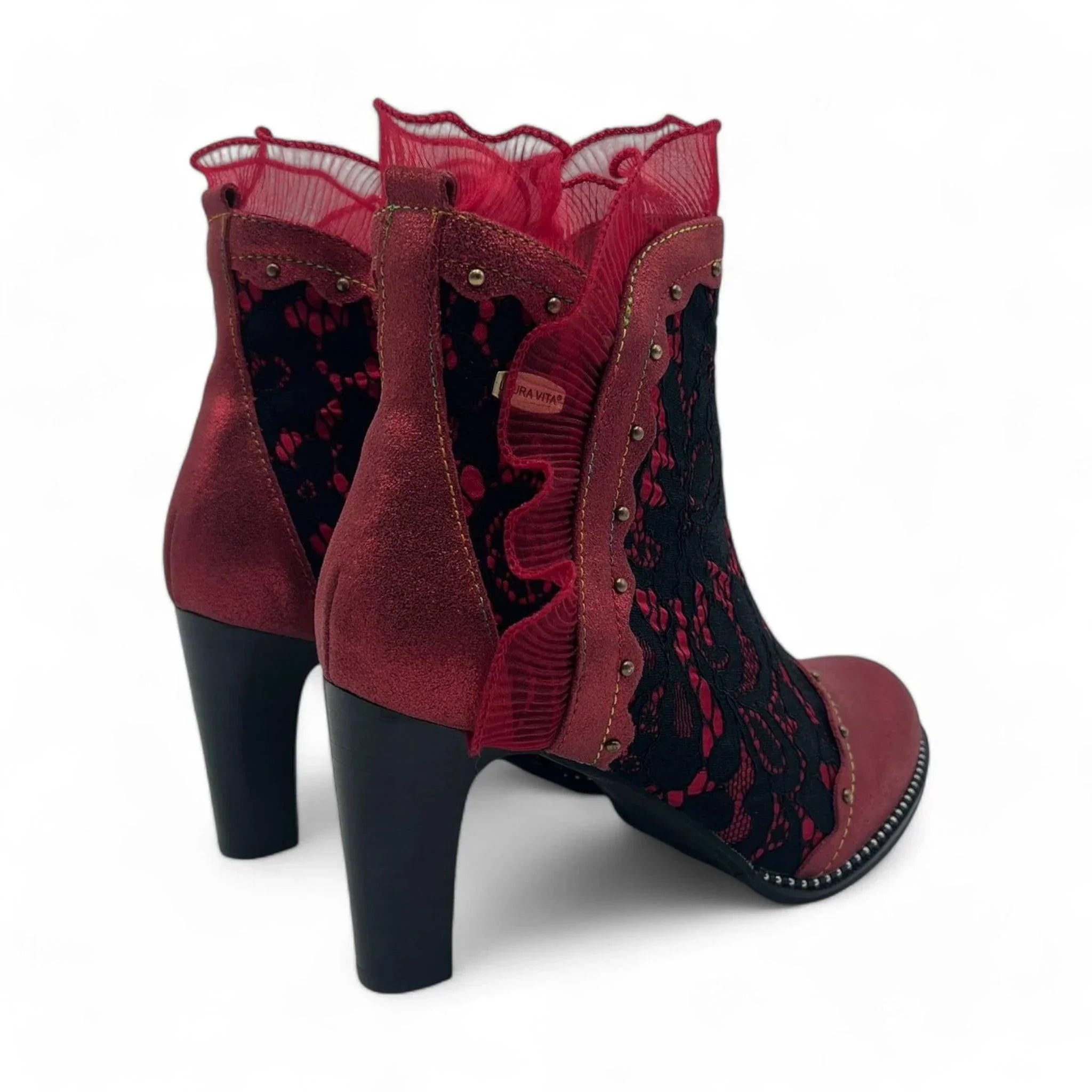 Laura Vita kratke čizme na štiklu sa zip zatvaračem 6257 - Obuća Monah