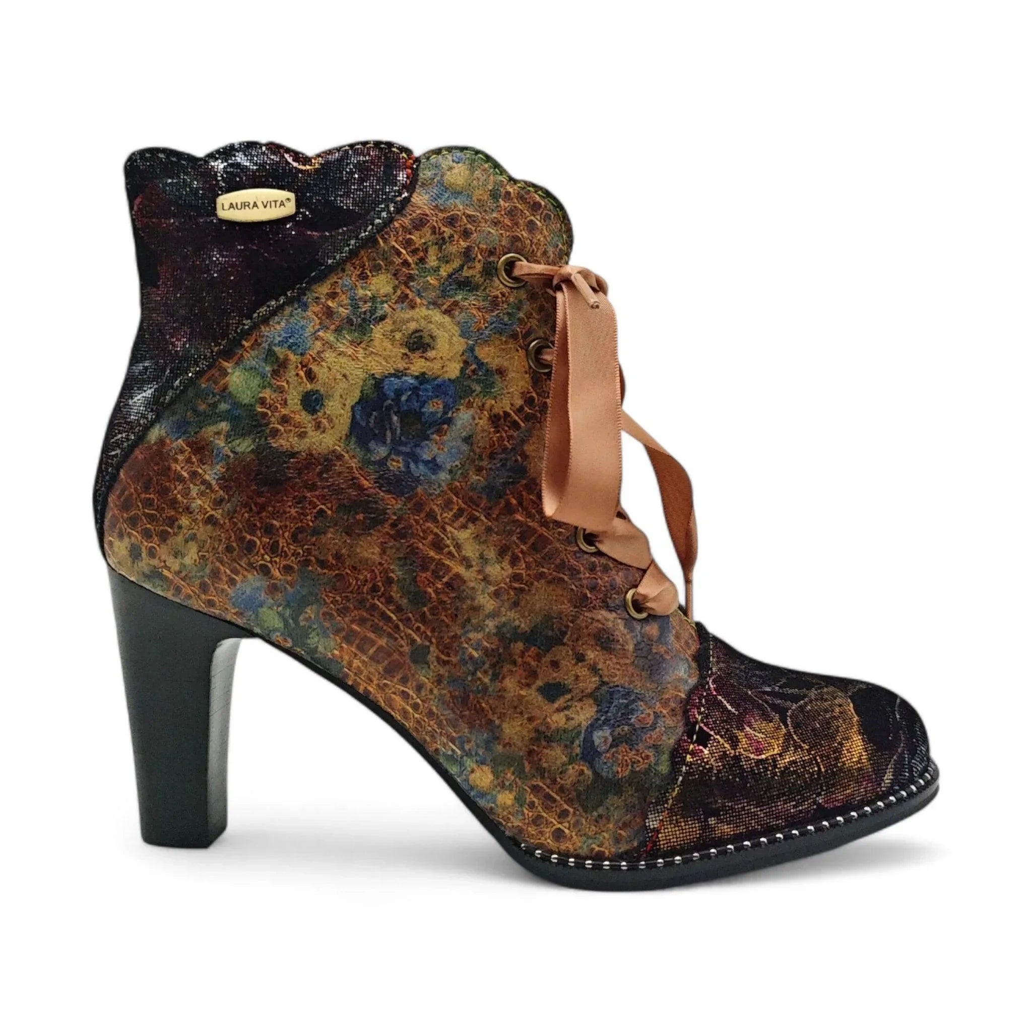 Laura Vita kratke čizme na štiklu sa zip zatvaračem 6330 - Obuća Monah