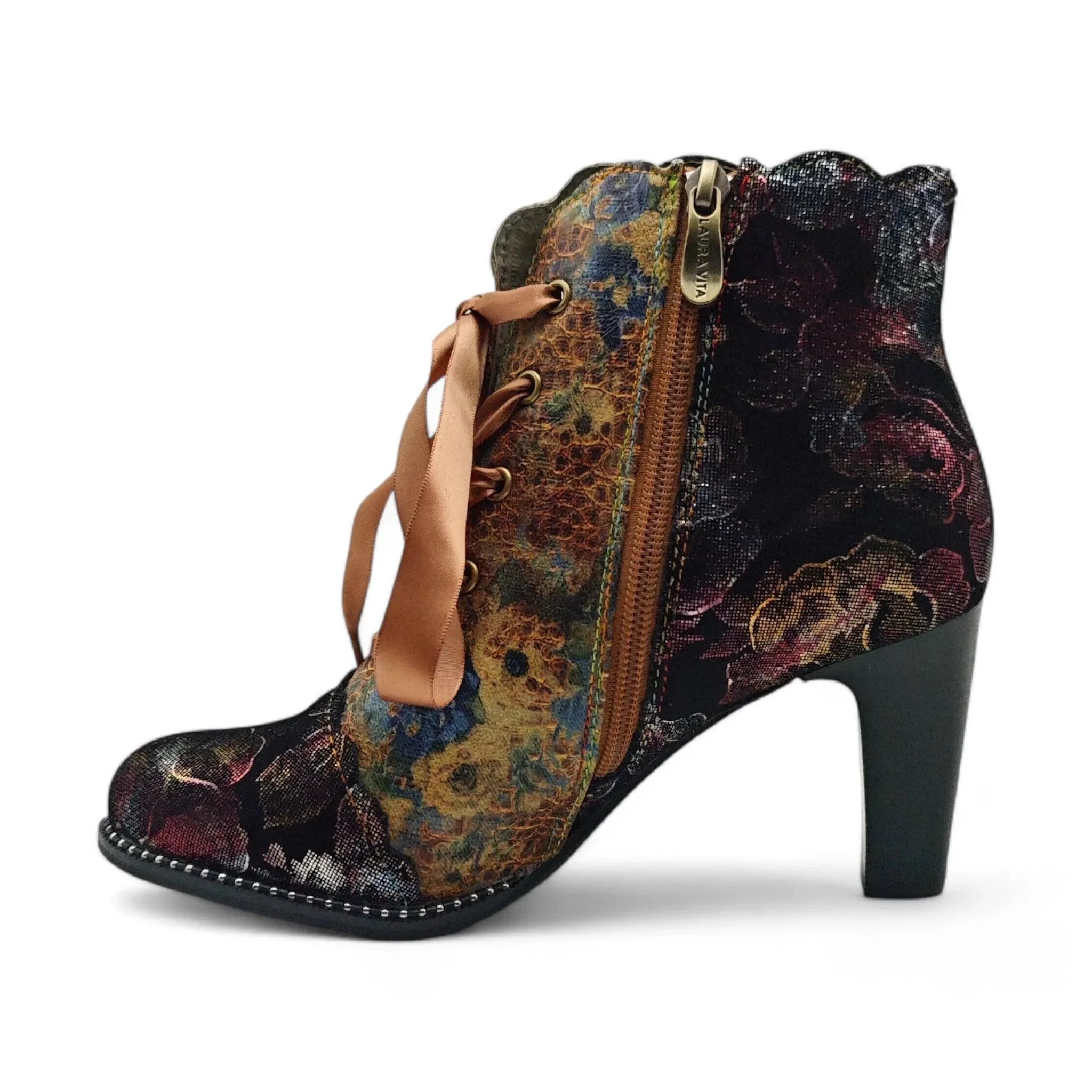 Laura Vita kratke čizme na štiklu sa zip zatvaračem 6330 - Obuća Monah