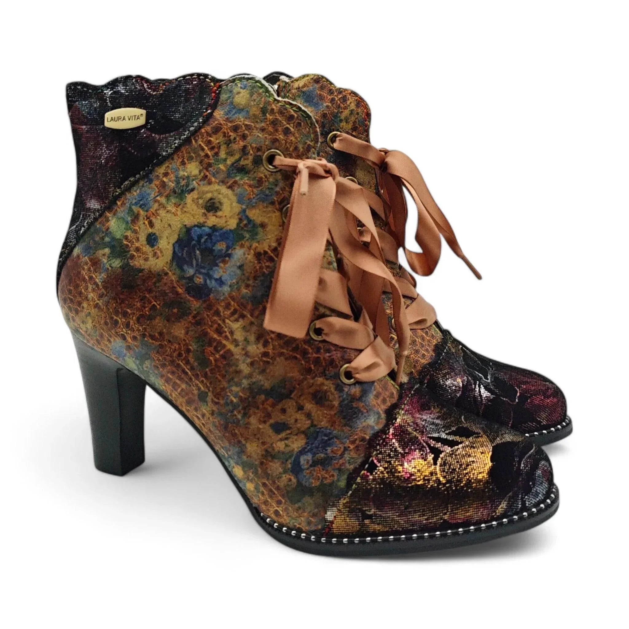 Laura Vita kratke čizme na štiklu sa zip zatvaračem 6330 - Obuća Monah