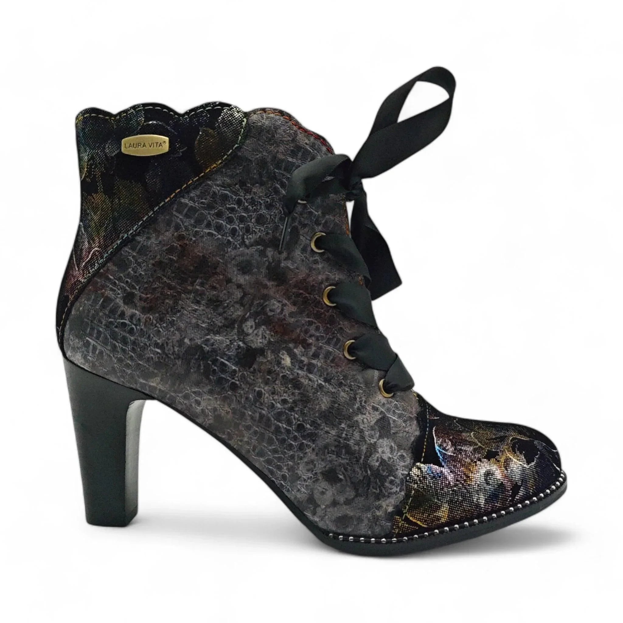 Laura Vita kratke čizme na štiklu sa zip zatvaračem 6330 - Obuća Monah