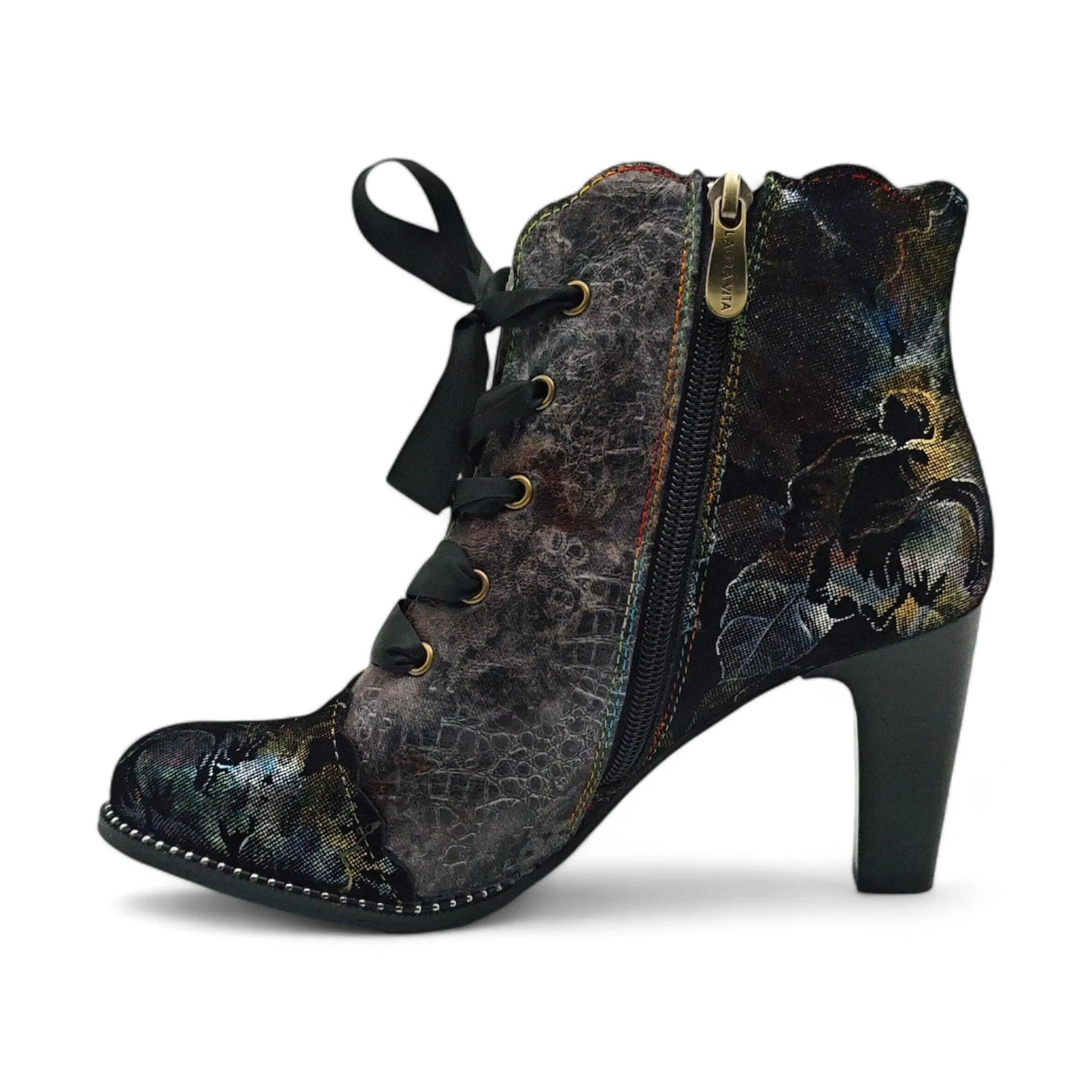 Laura Vita kratke čizme na štiklu sa zip zatvaračem 6330 - Obuća Monah