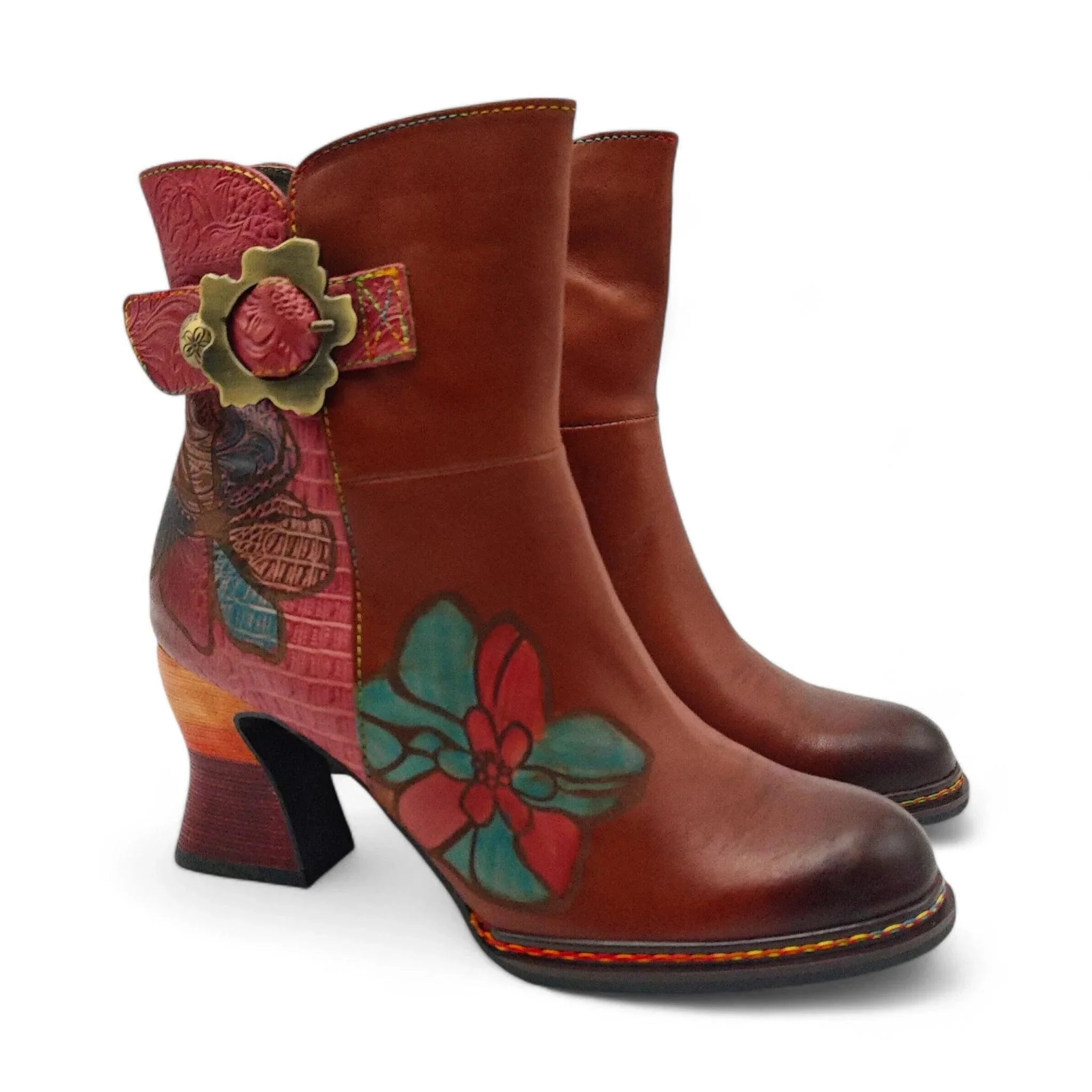 Laura Vita kratke čizme na štiklu sa zip zatvaračem 6407 - Obuća Monah