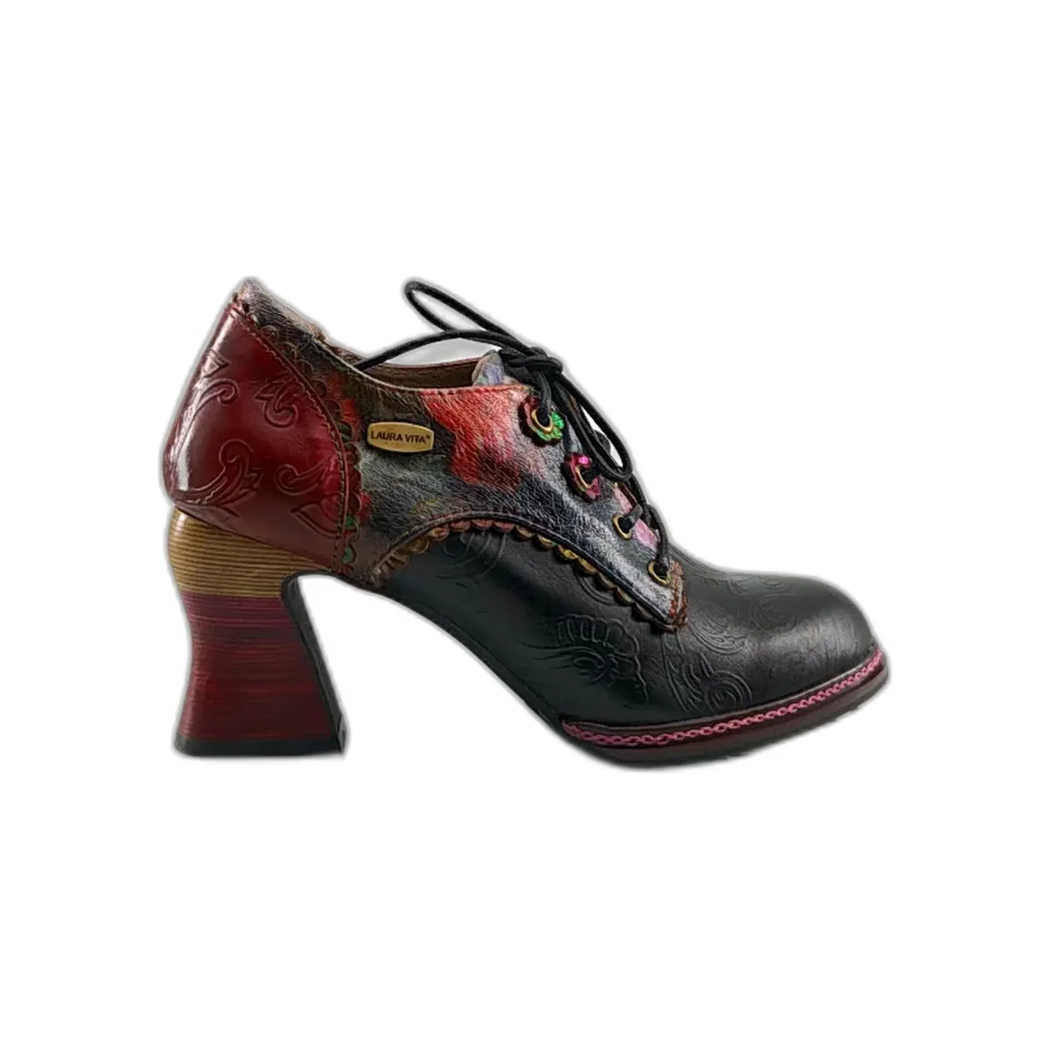 Laura Vita klasične Oxford cipele na blok štiklu 7159 - Obuća Monah