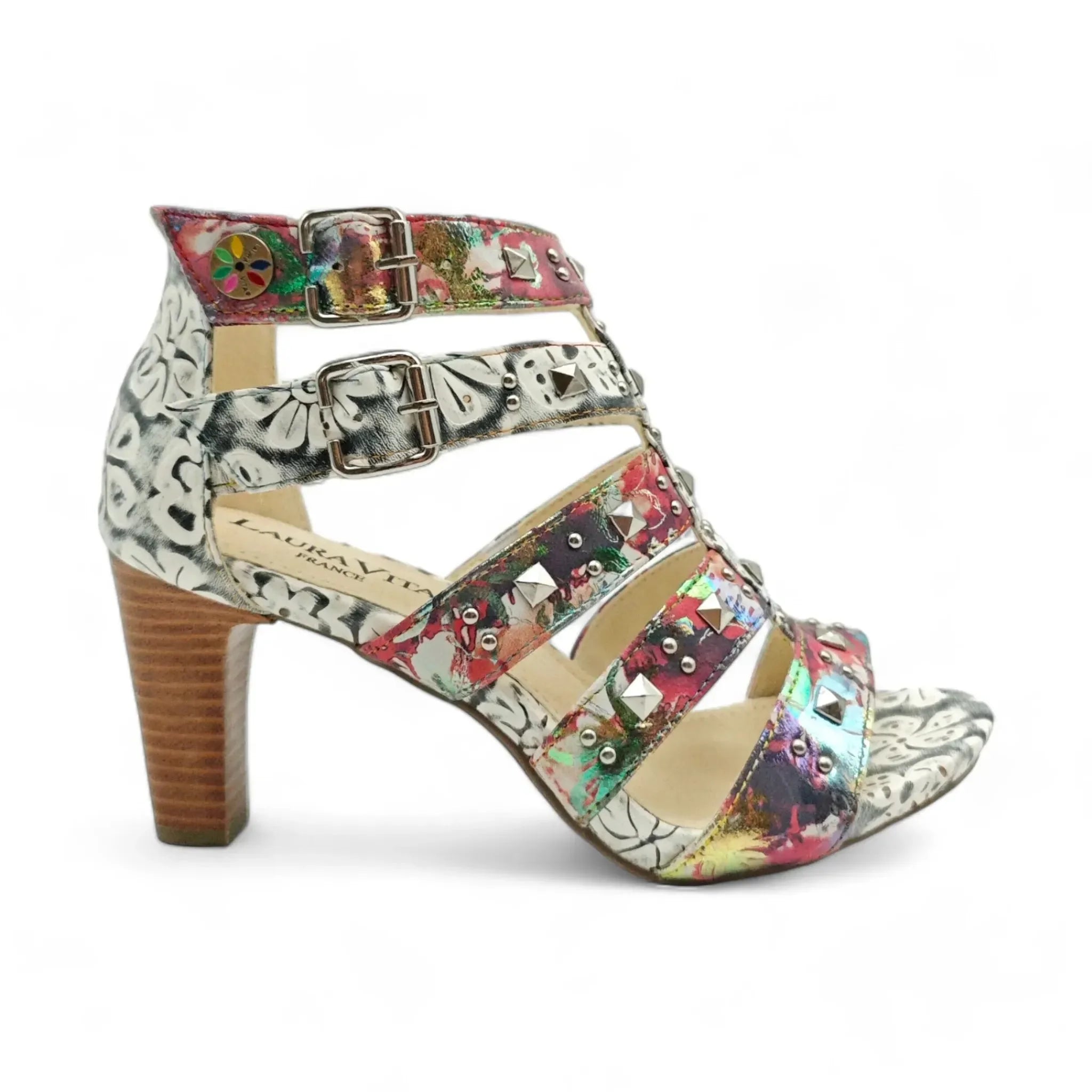 Laura Vita sandale sa remenom za gležanj na blok štiklu 60010 - Obuća Monah