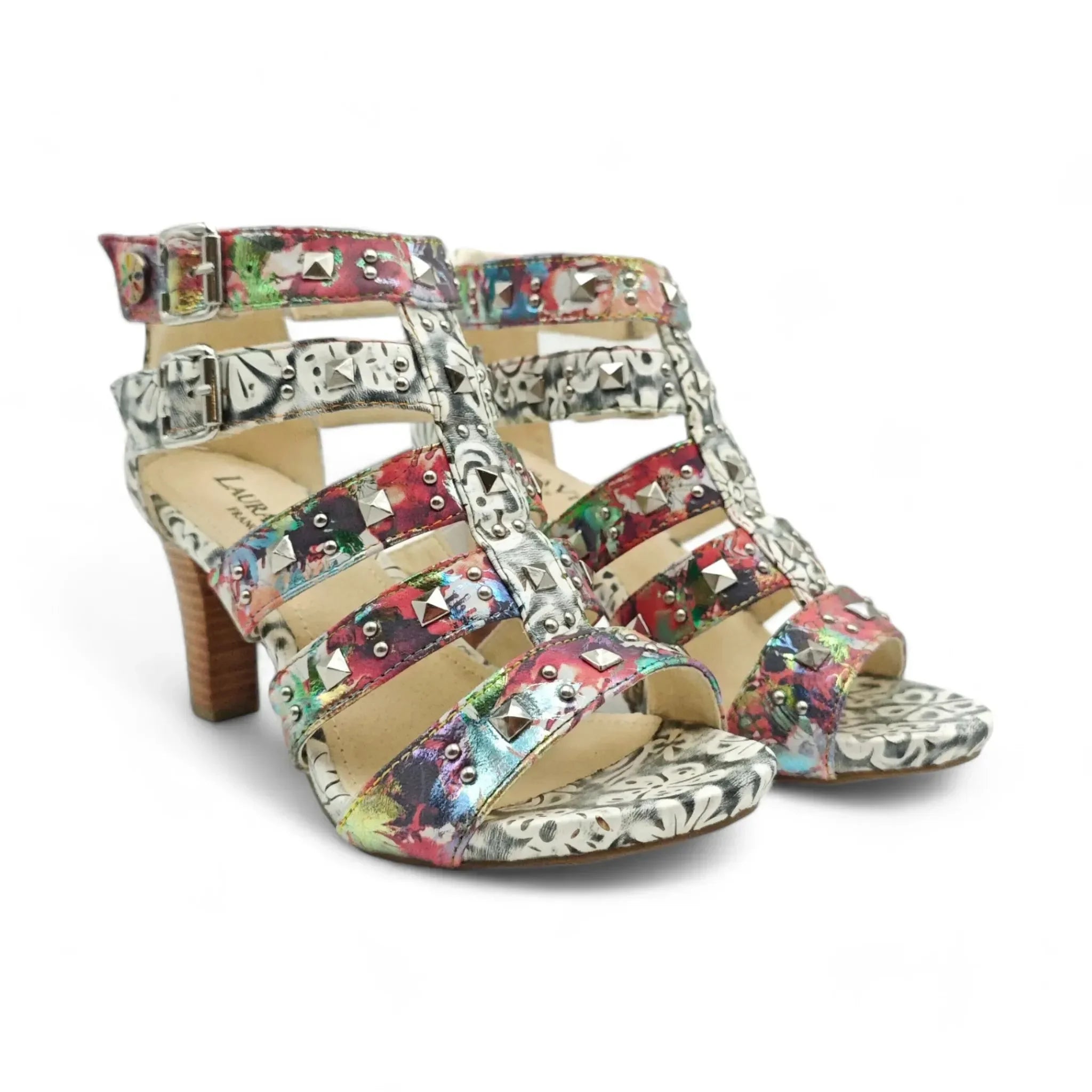 Laura Vita sandale sa remenom za gležanj na blok štiklu 60010 - Obuća Monah