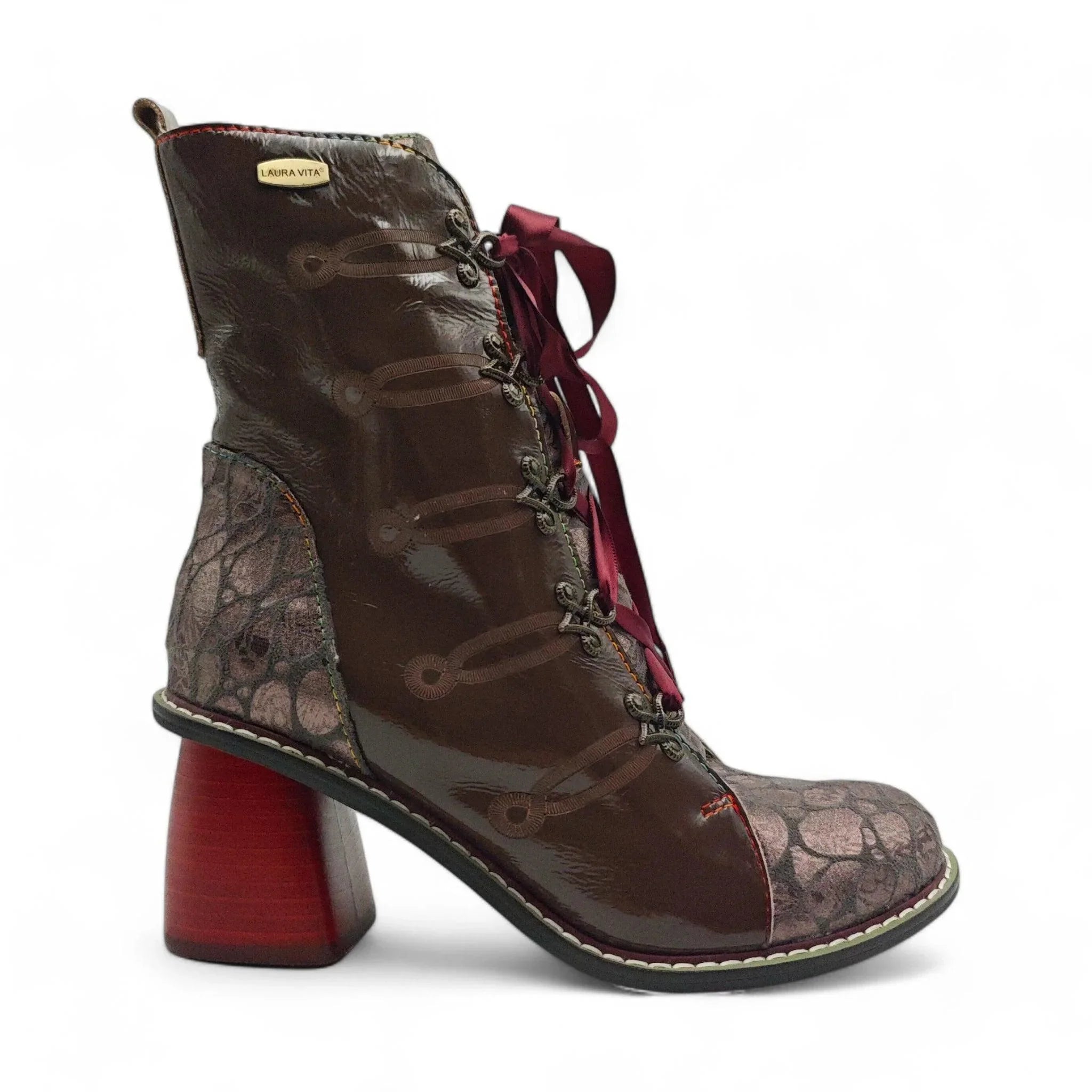 Laura Vita kratke čizme na štiklu sa zip zatvaračem 6631 - Obuća Monah