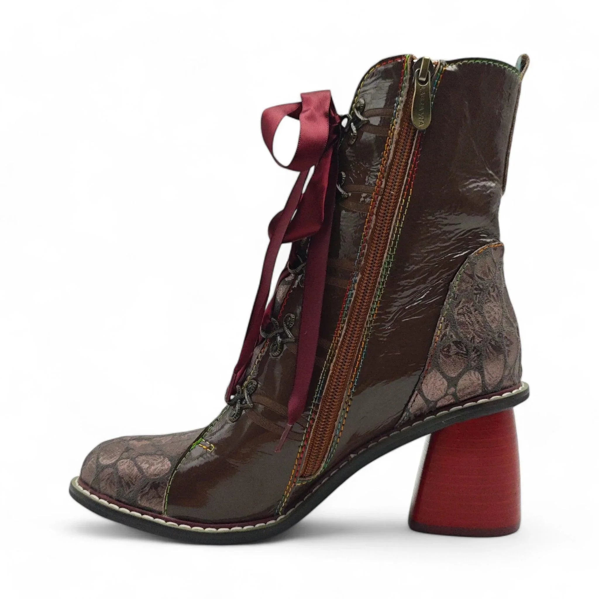 Laura Vita kratke čizme na štiklu sa zip zatvaračem 6631 - Obuća Monah